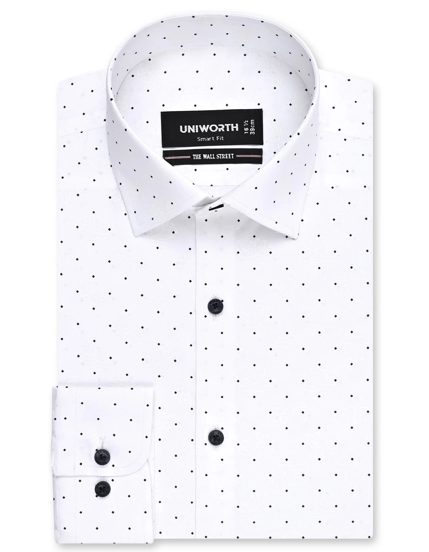 White Printed Tailored Smart Fit Shirt