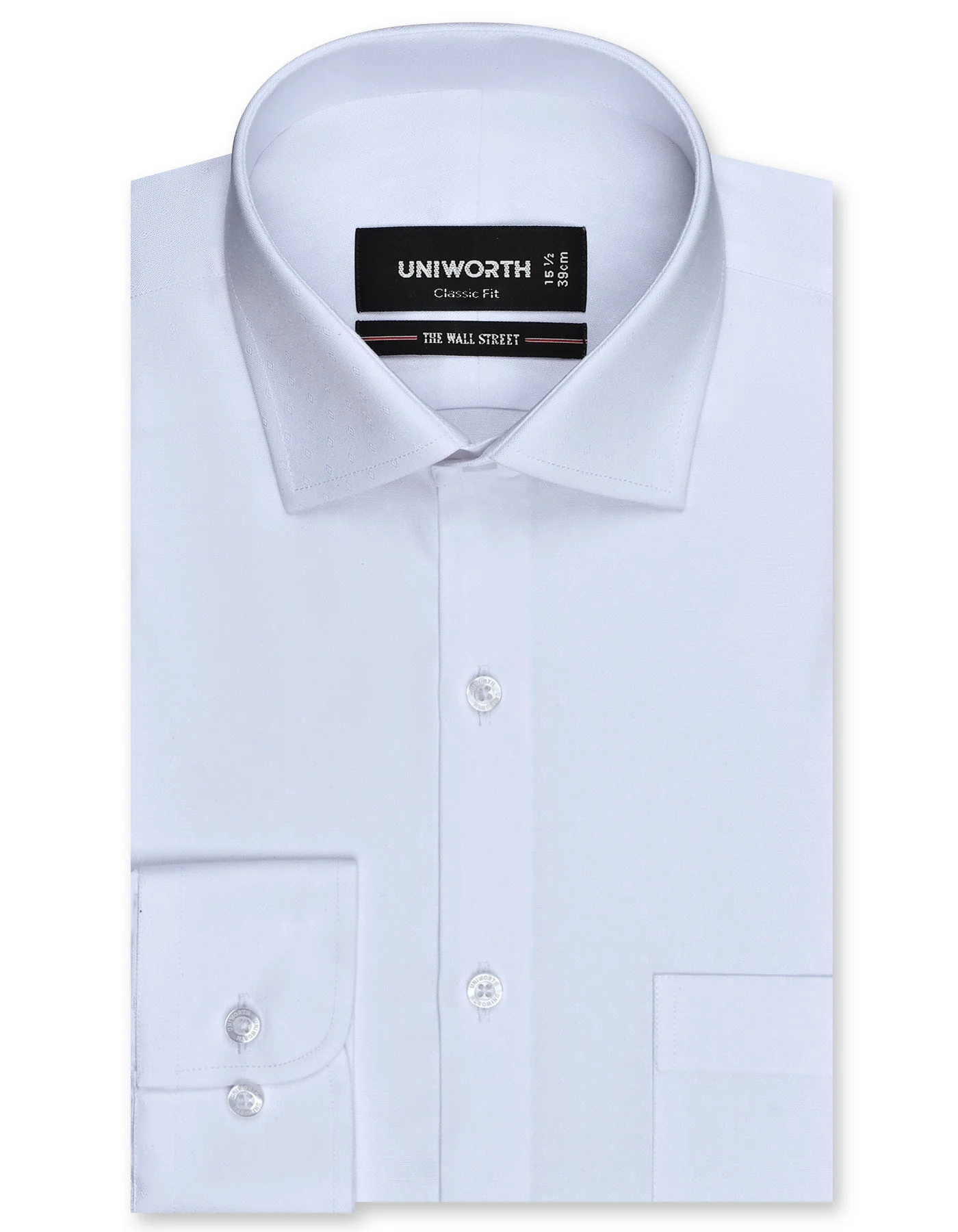 White Self Classic Fit Shirt
