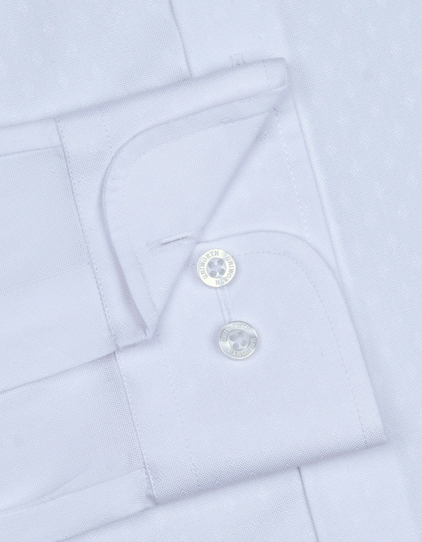 White Self Classic Fit Shirt - Image 3