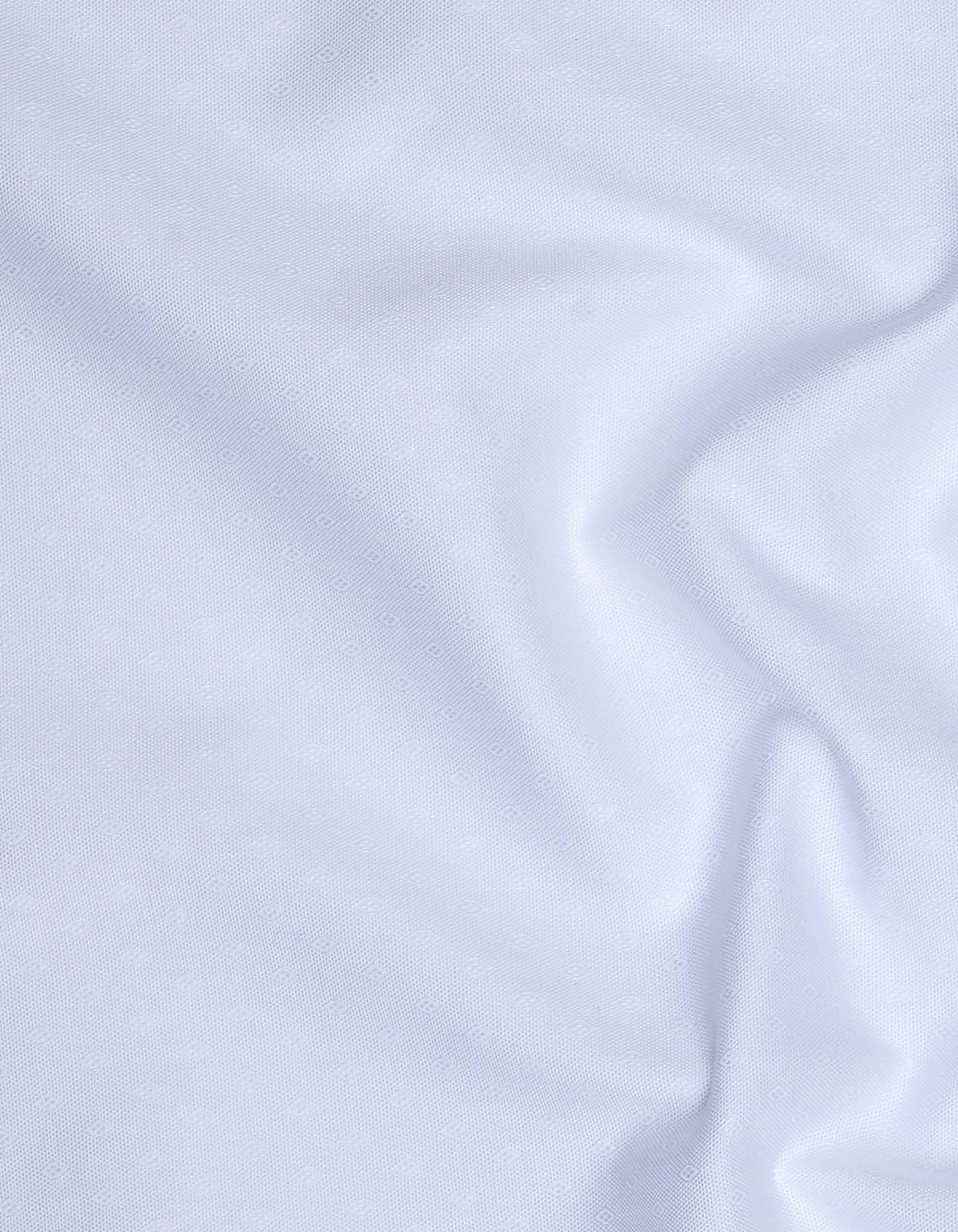 White Self Classic Fit Shirt - Image 4