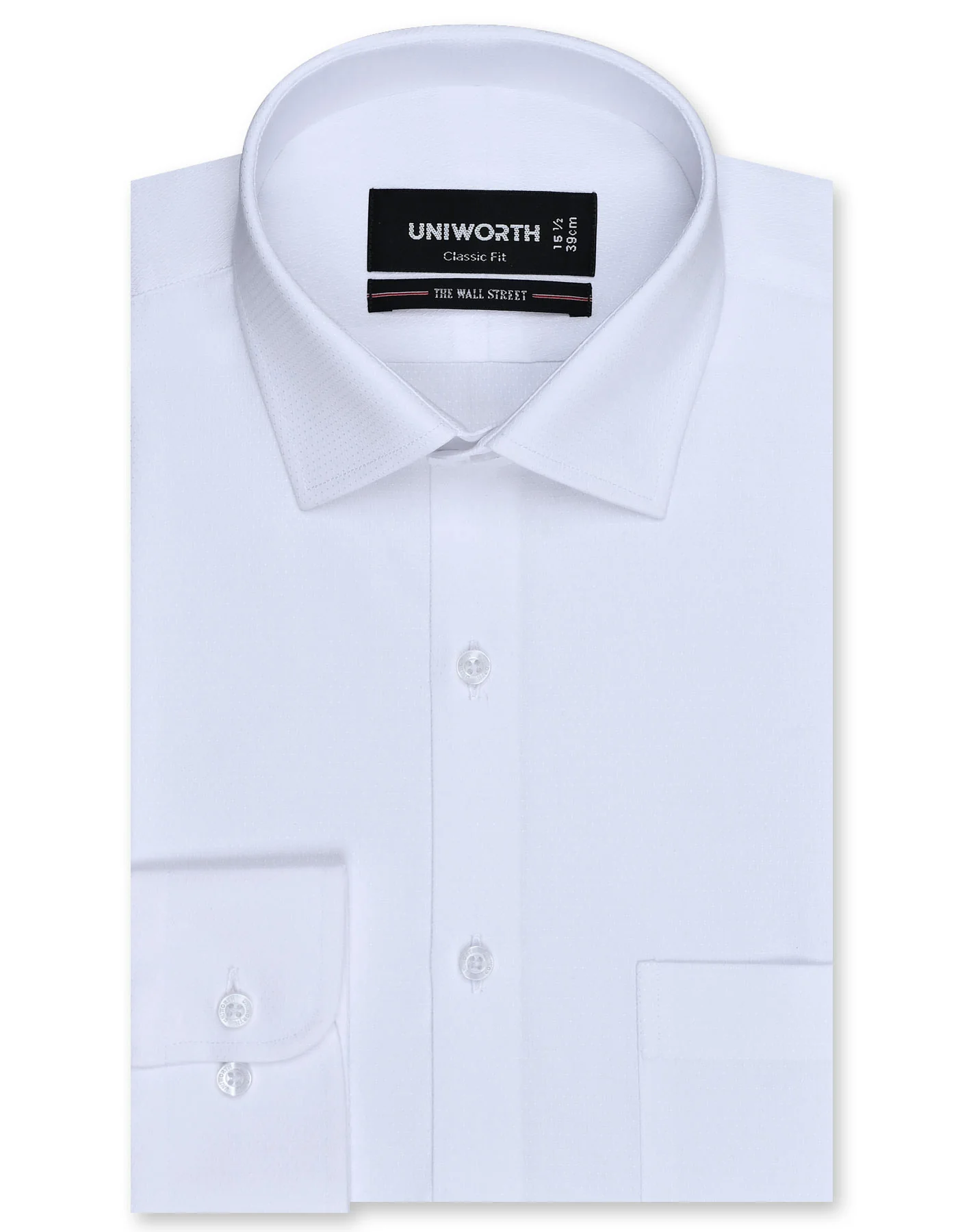 White Self Classic Fit Shirt