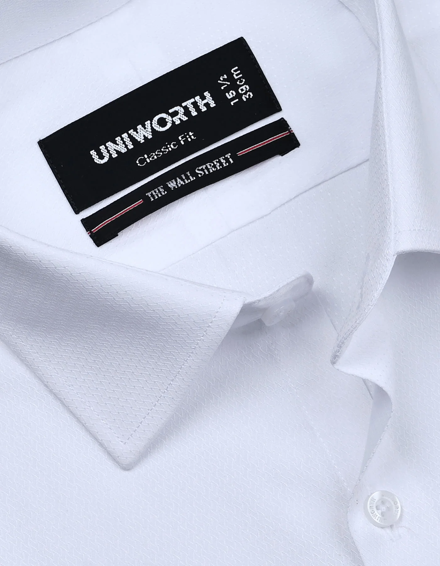 White Self Classic Fit Shirt - Image 2