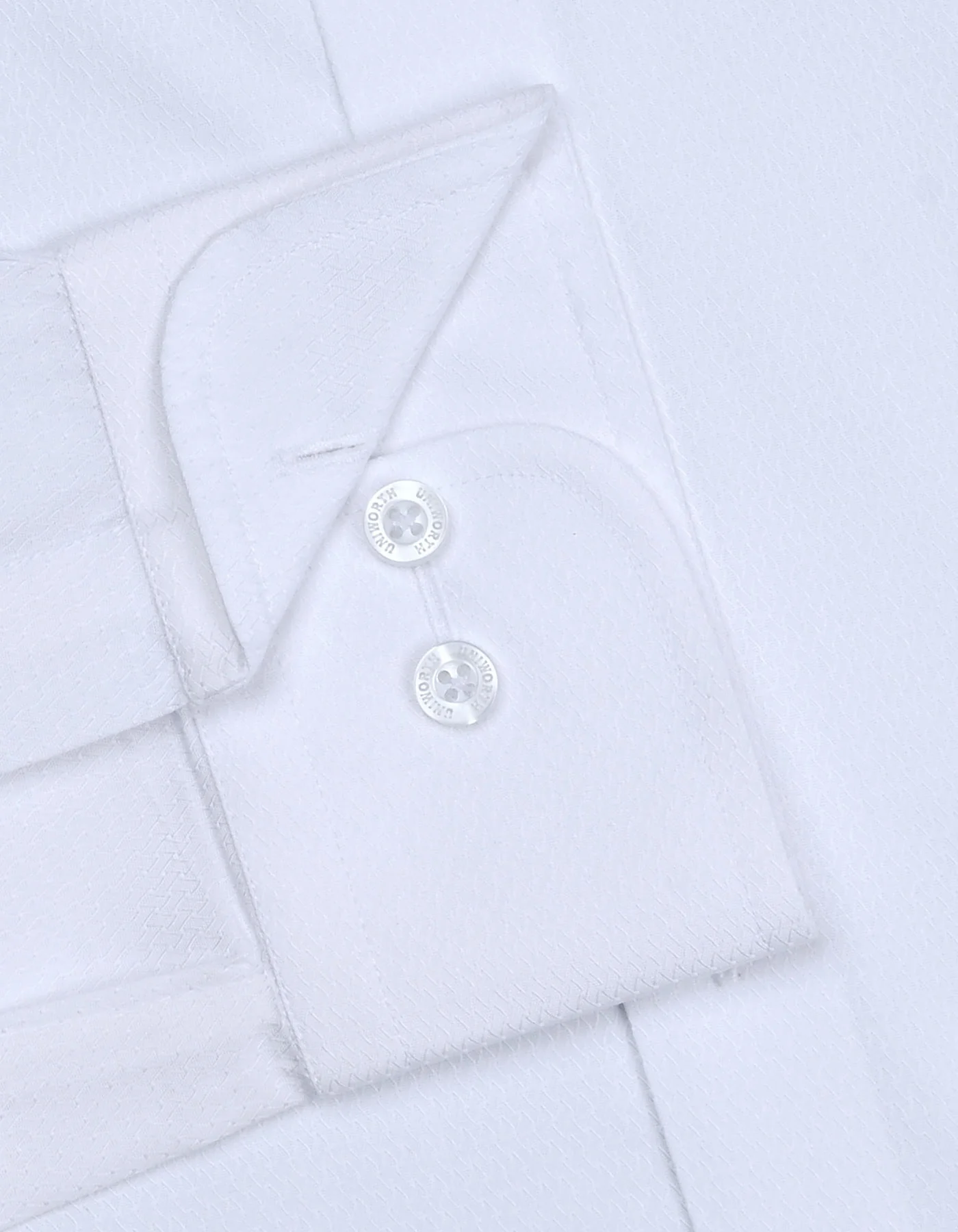 White Self Classic Fit Shirt - Image 3
