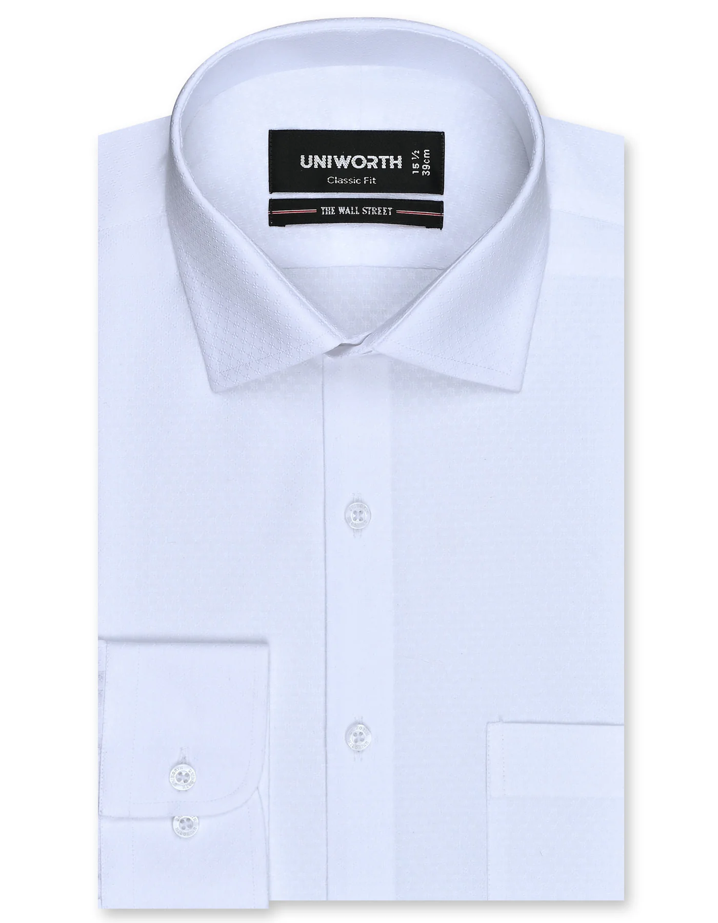 White Self Classic Fit Shirt