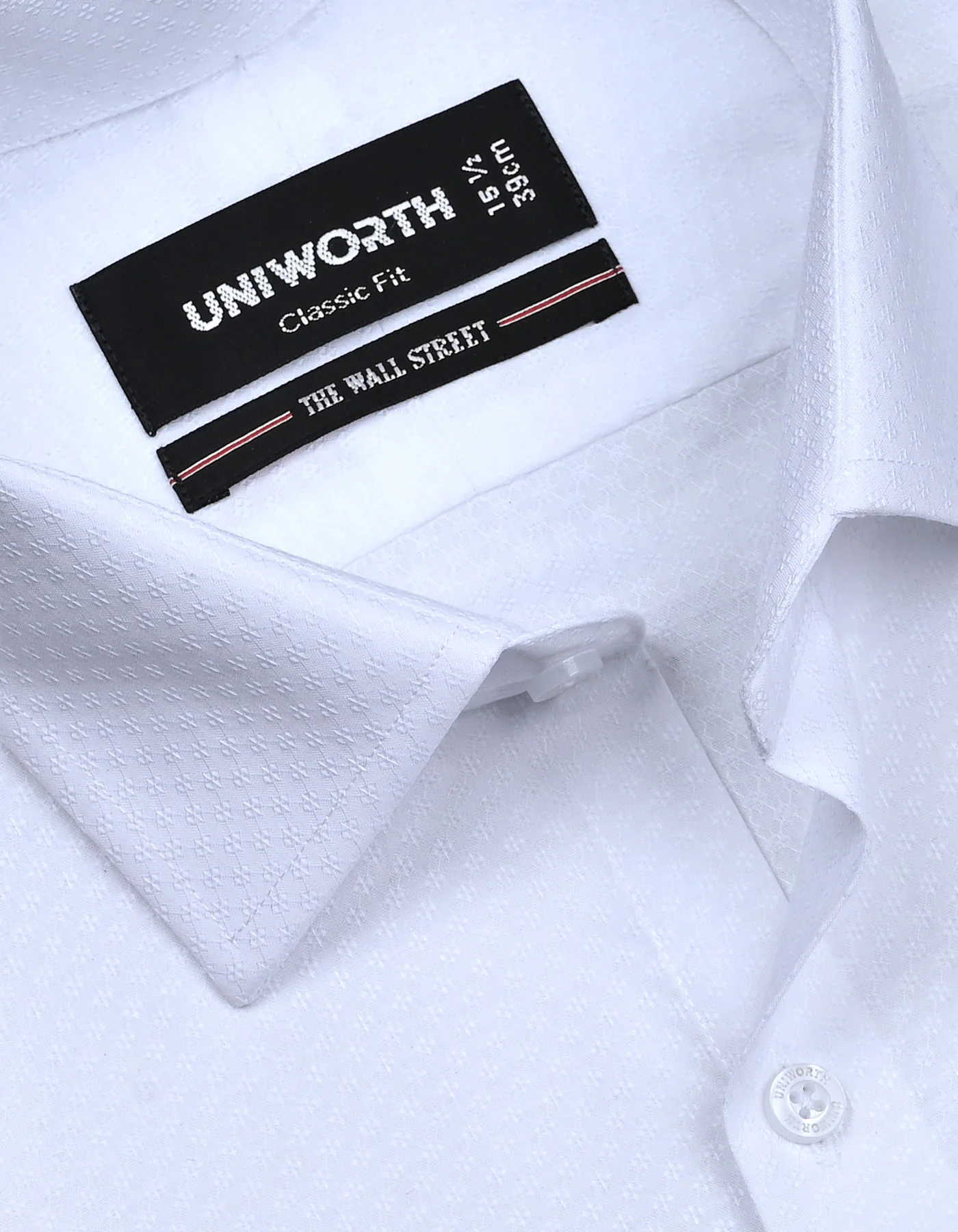 White Self Classic Fit Shirt - Image 2