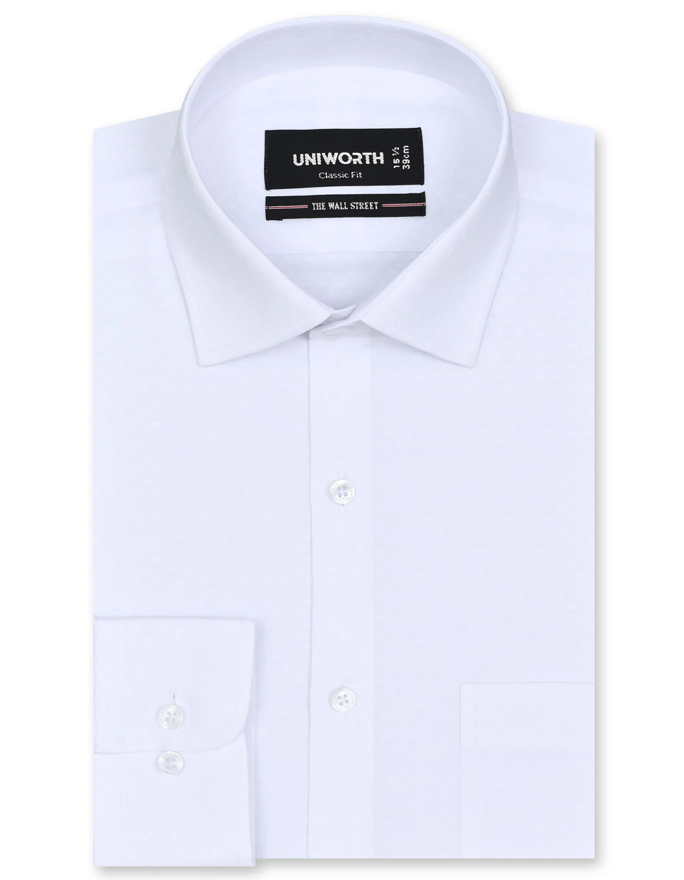 White Self Classic Fit Shirt
