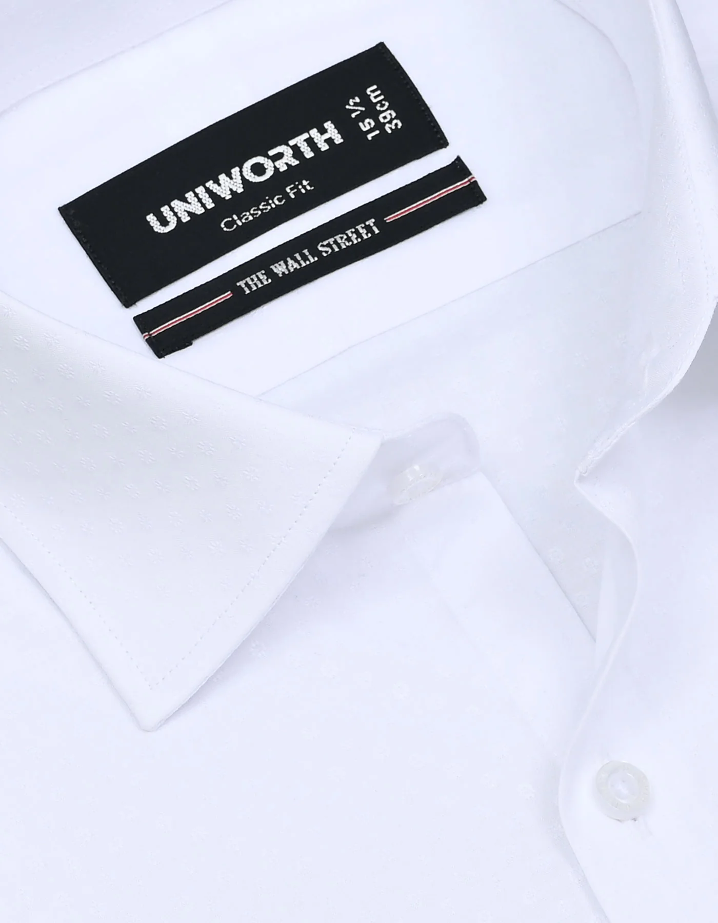 White Self Classic Fit Shirt - Image 2