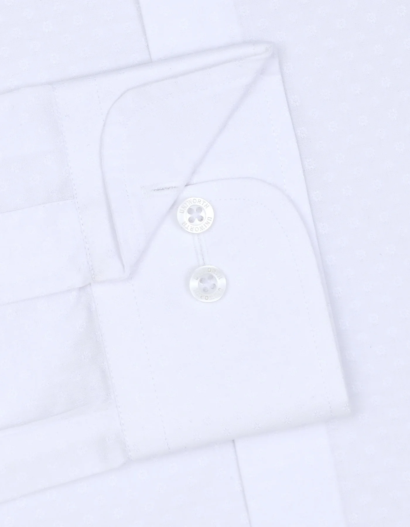 White Self Classic Fit Shirt - Image 3