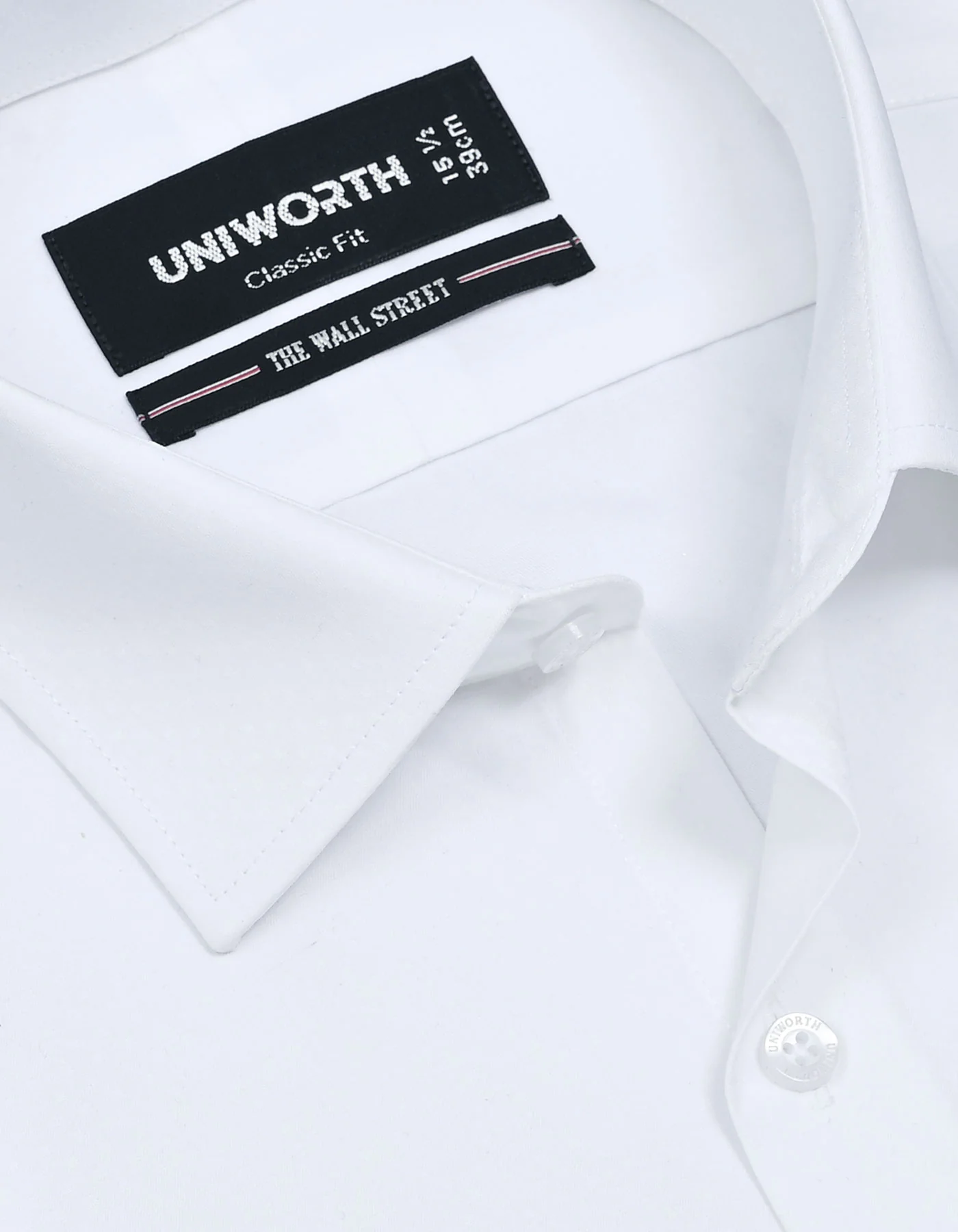 White Self Classic Fit Shirt - Image 2