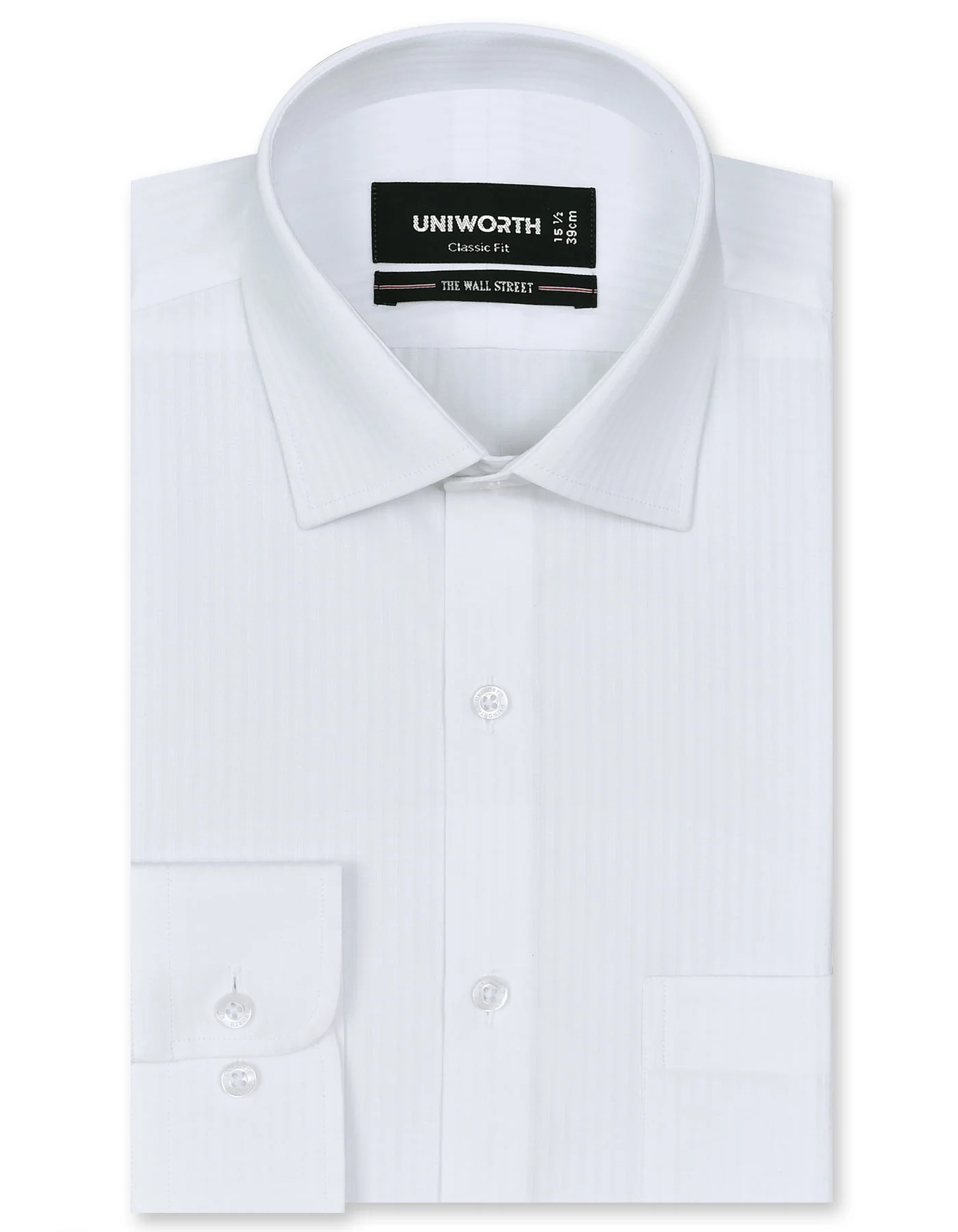 White Self Classic Fit Shirt
