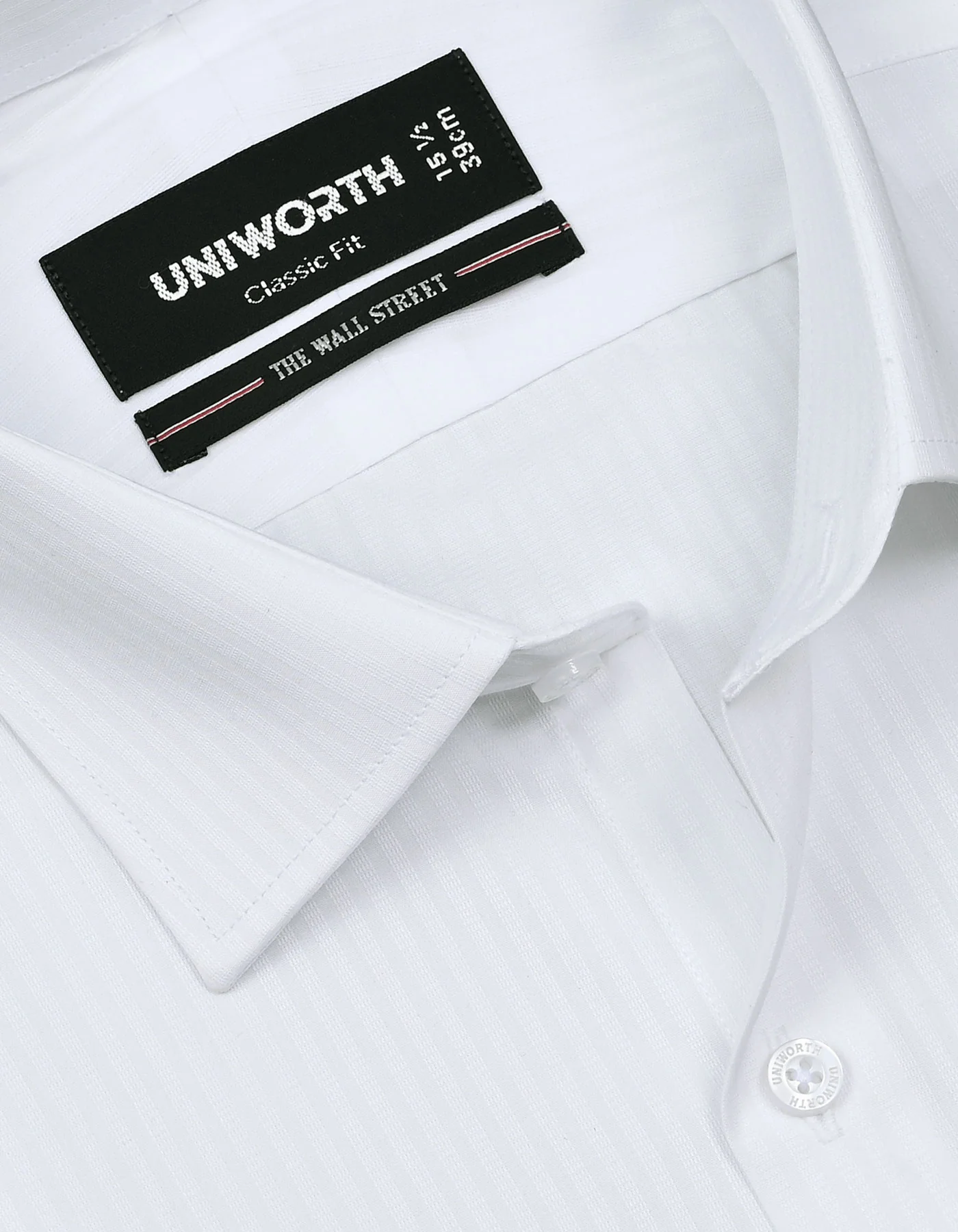 White Self Classic Fit Shirt - Image 2