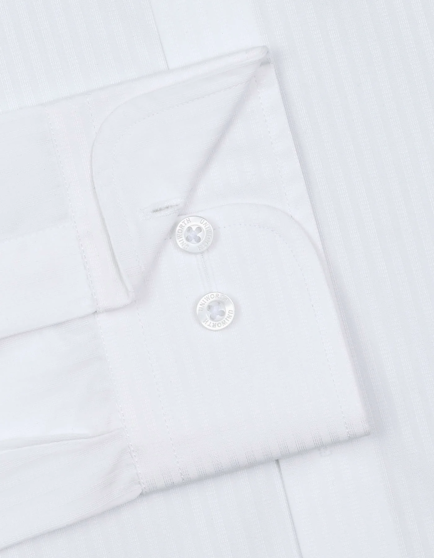 White Self Classic Fit Shirt - Image 3
