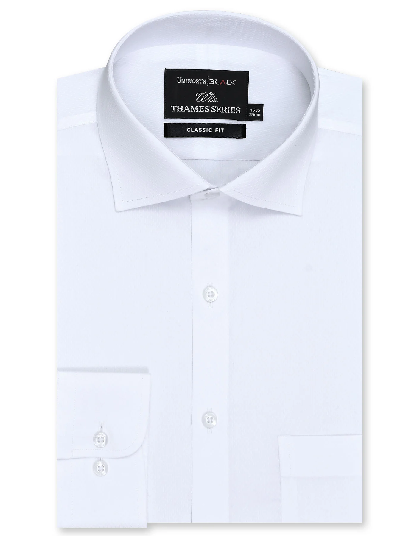 White Self Classic Fit Shirt