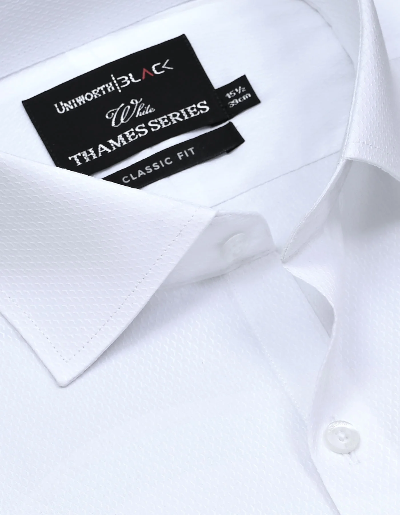 White Self Classic Fit Shirt - Image 2