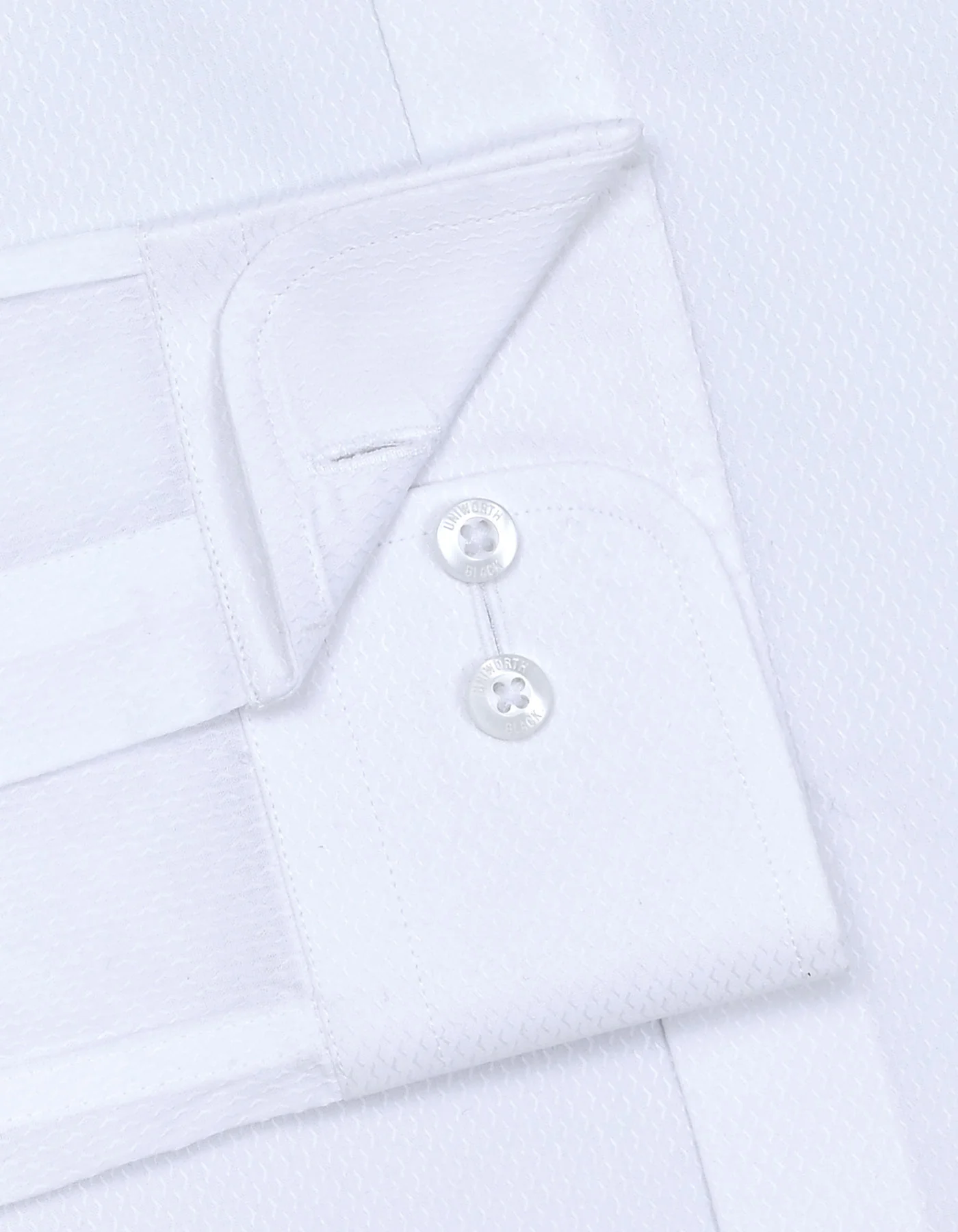 White Self Classic Fit Shirt - Image 3