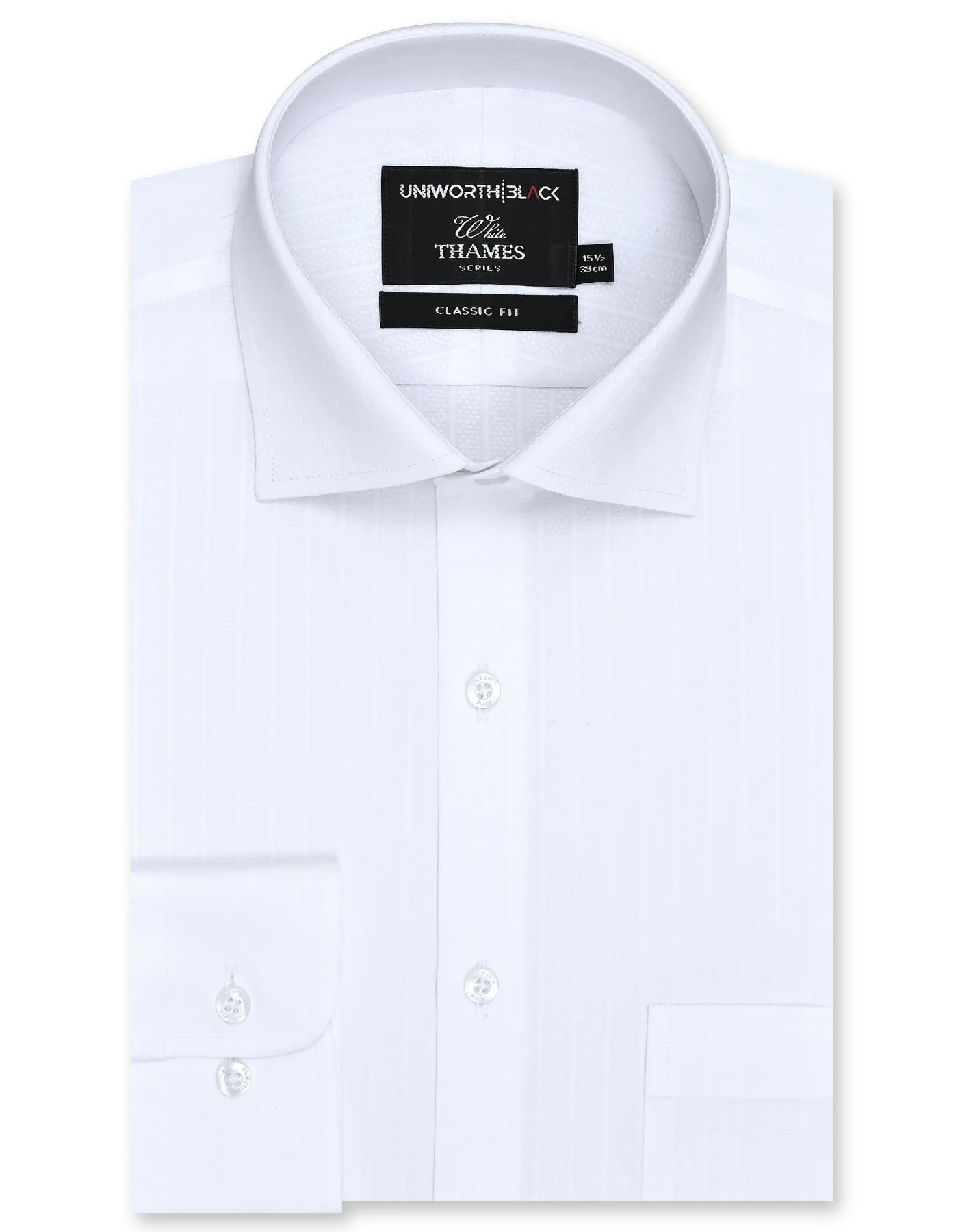 White Self Classic Fit Shirt