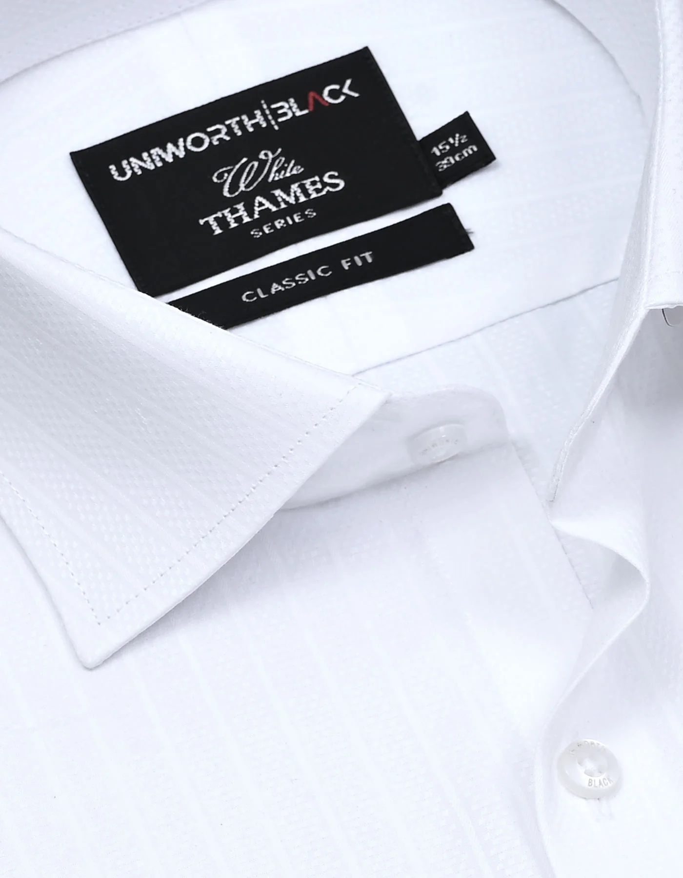 White Self Classic Fit Shirt - Image 2