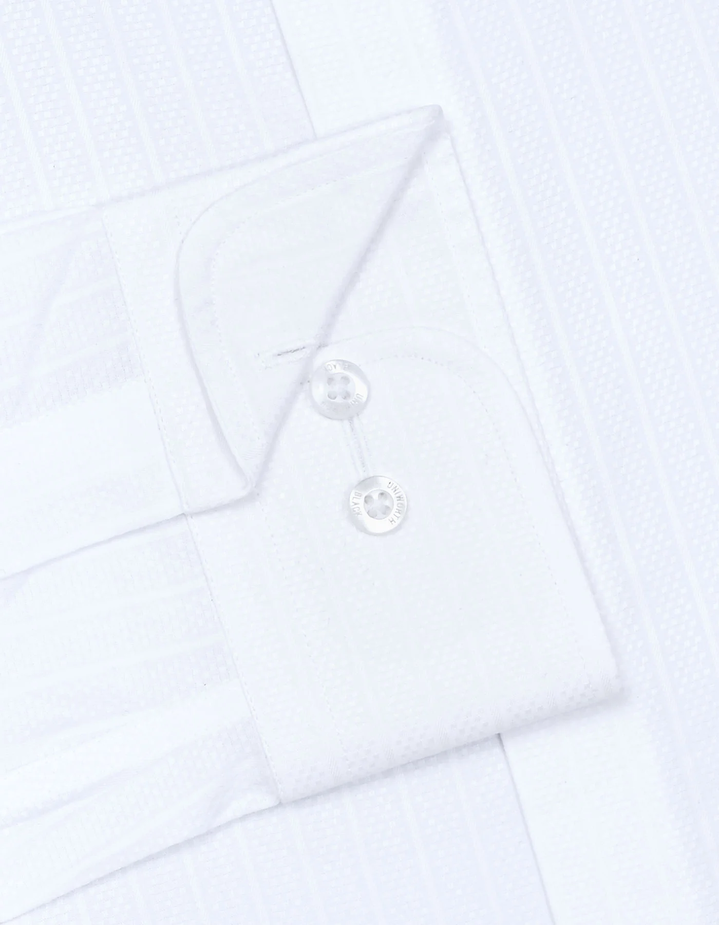 White Self Classic Fit Shirt - Image 3