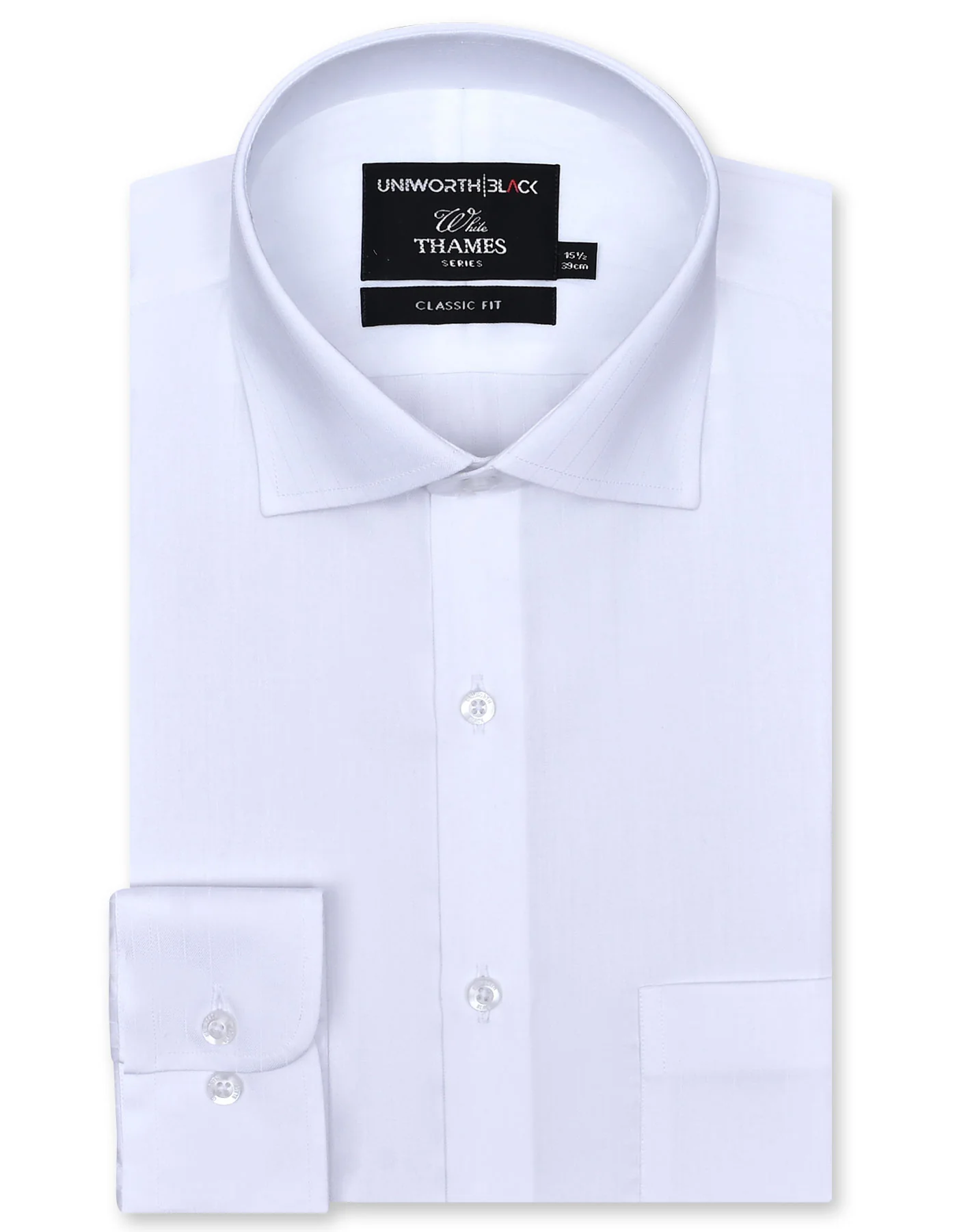 White Self Classic Fit Shirt