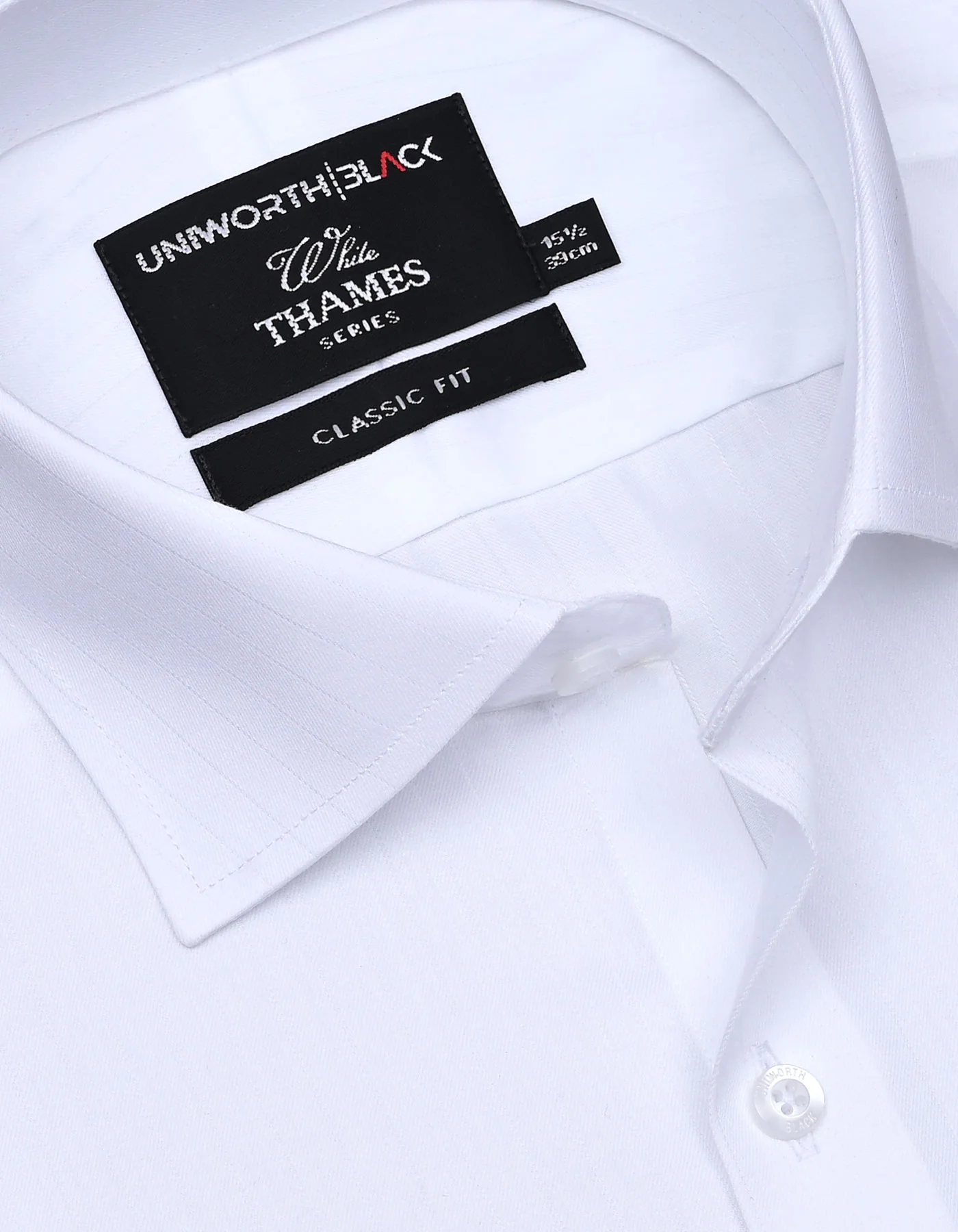 White Self Classic Fit Shirt - Image 2