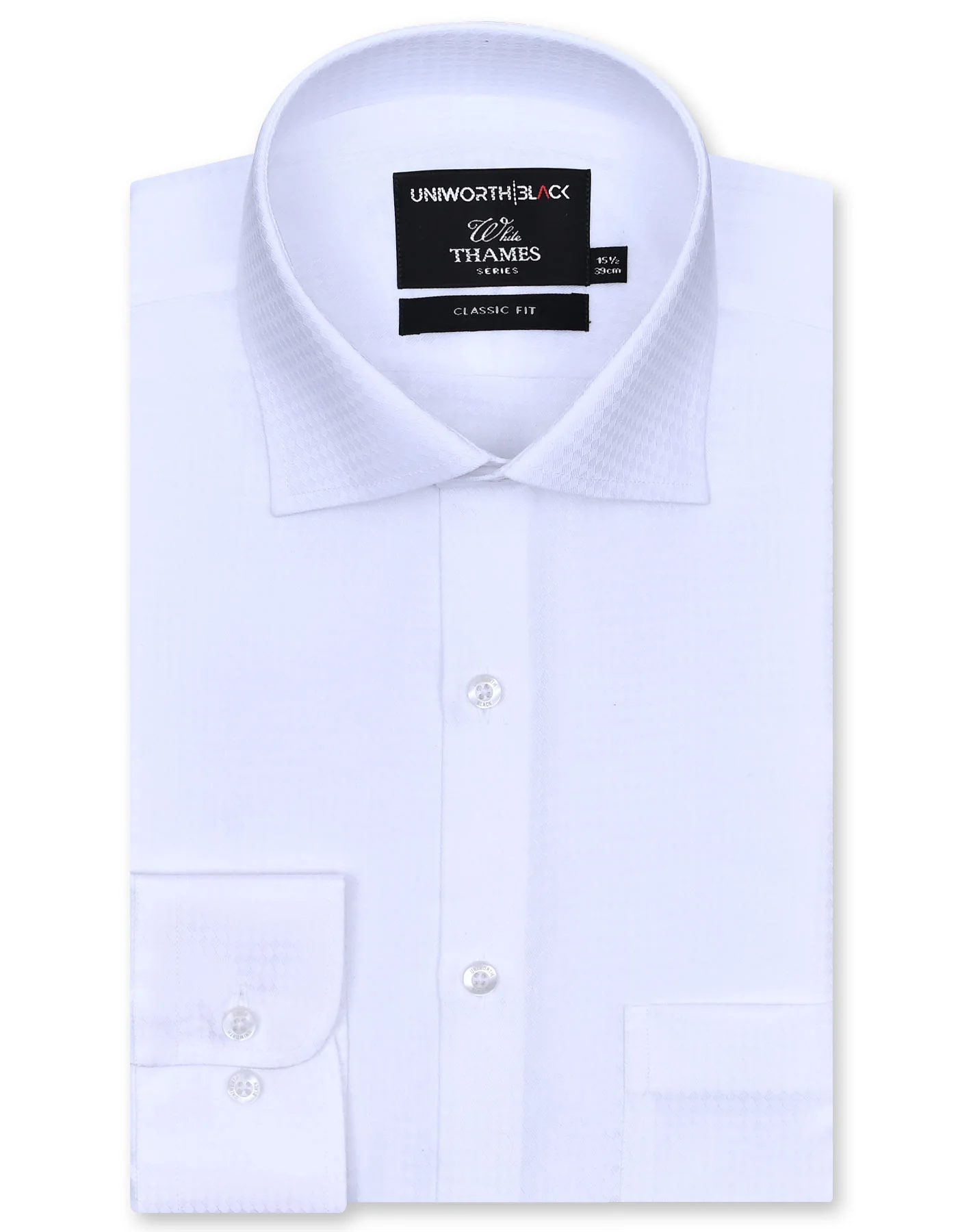 White Self Classic Fit Shirt