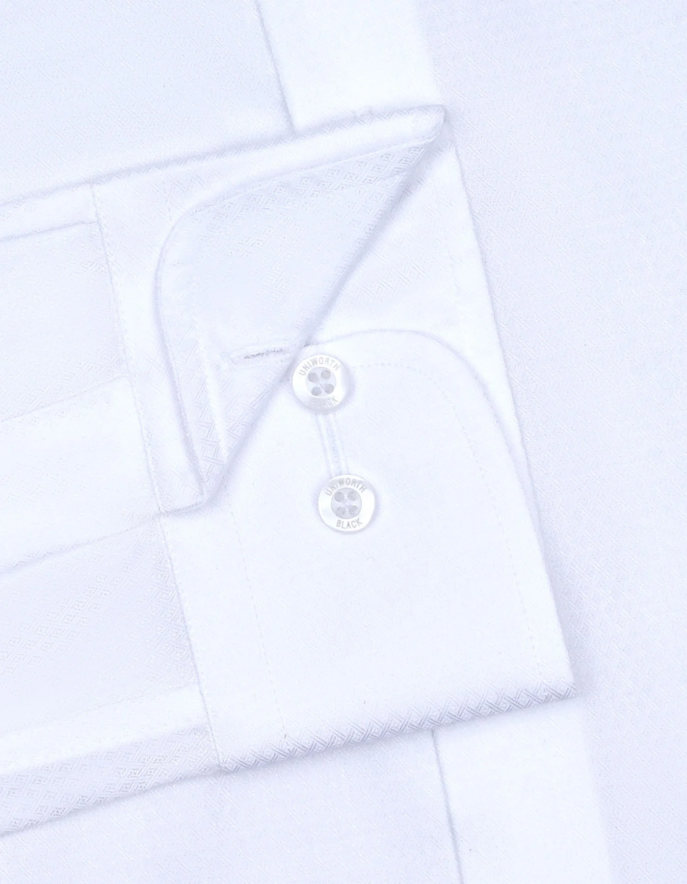 White Self Classic Fit Shirt - Image 3