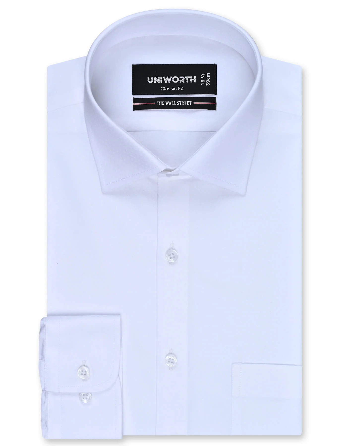 White Self Classic Fit Shirt