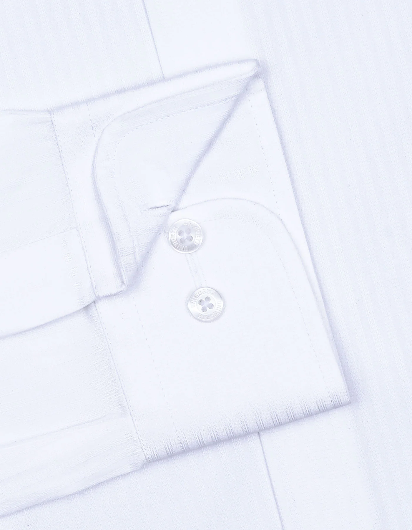 White Self Classic Fit Shirt - Image 3