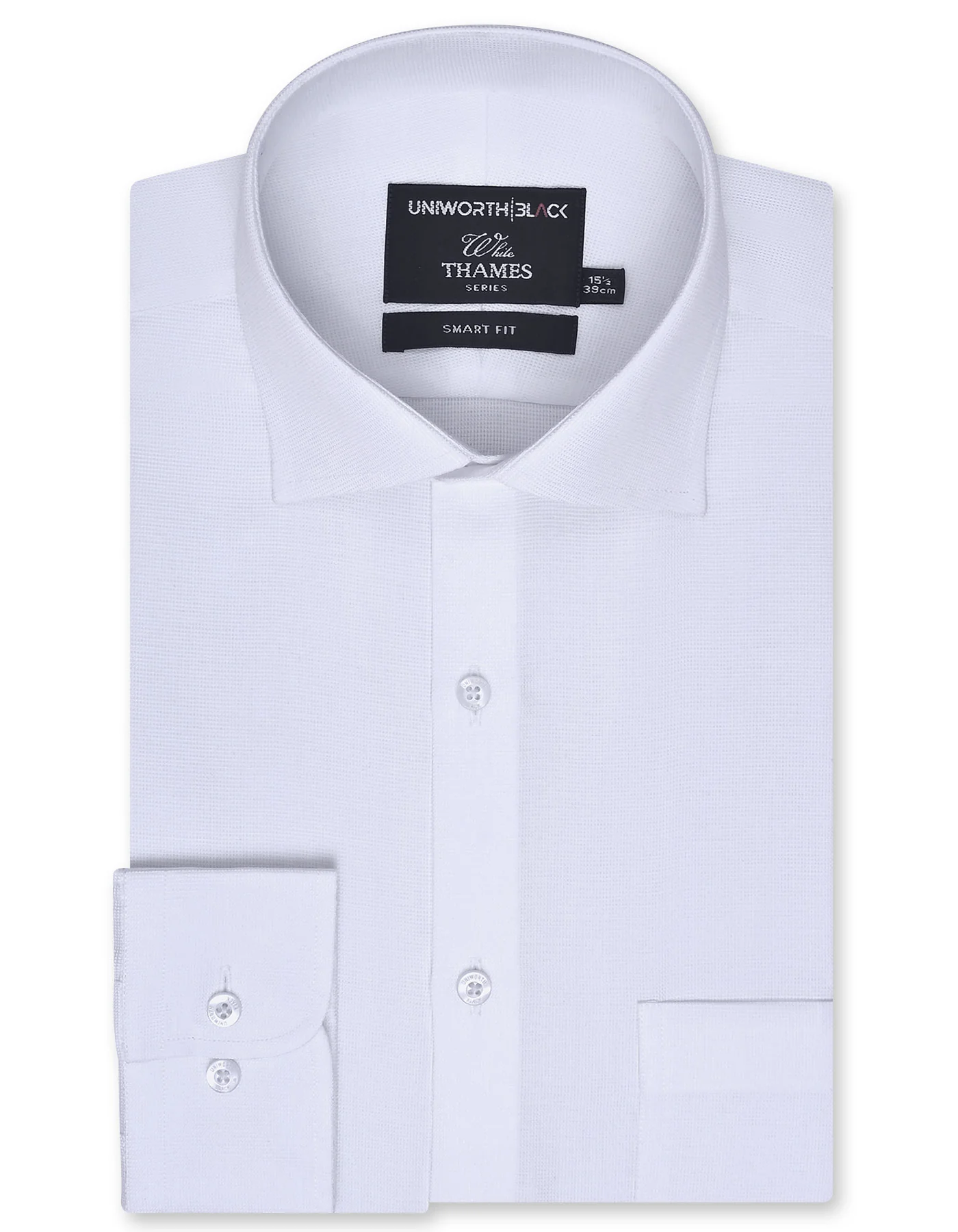 White Self Classic Fit Shirt