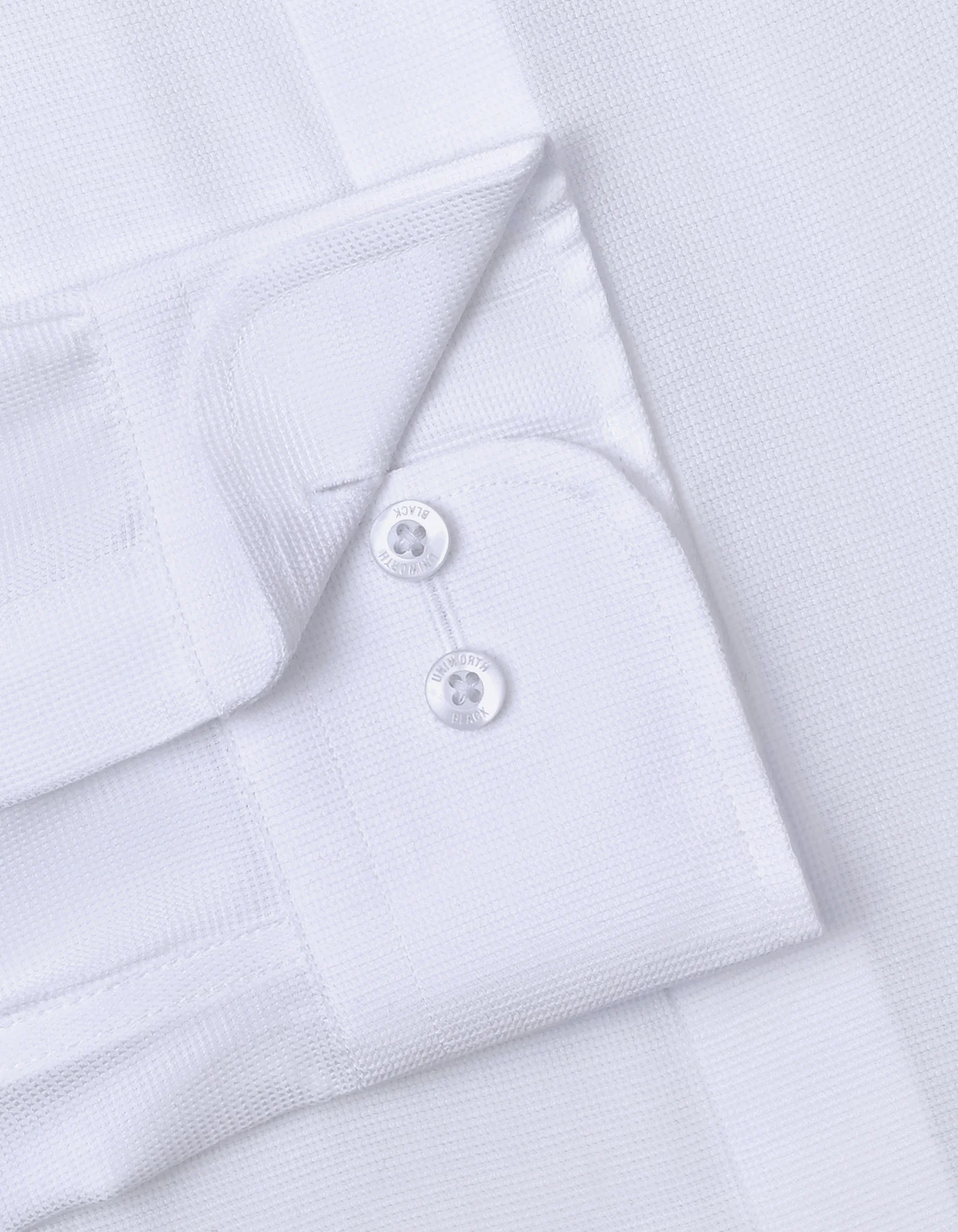 White Self Classic Fit Shirt - Image 3