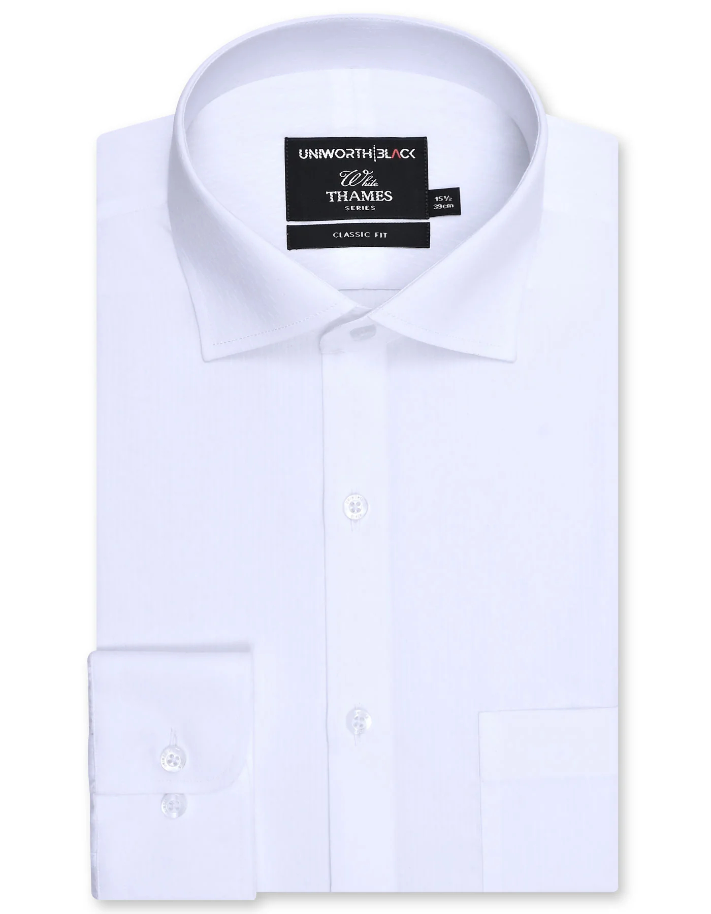 White Self Classic Fit Shirt