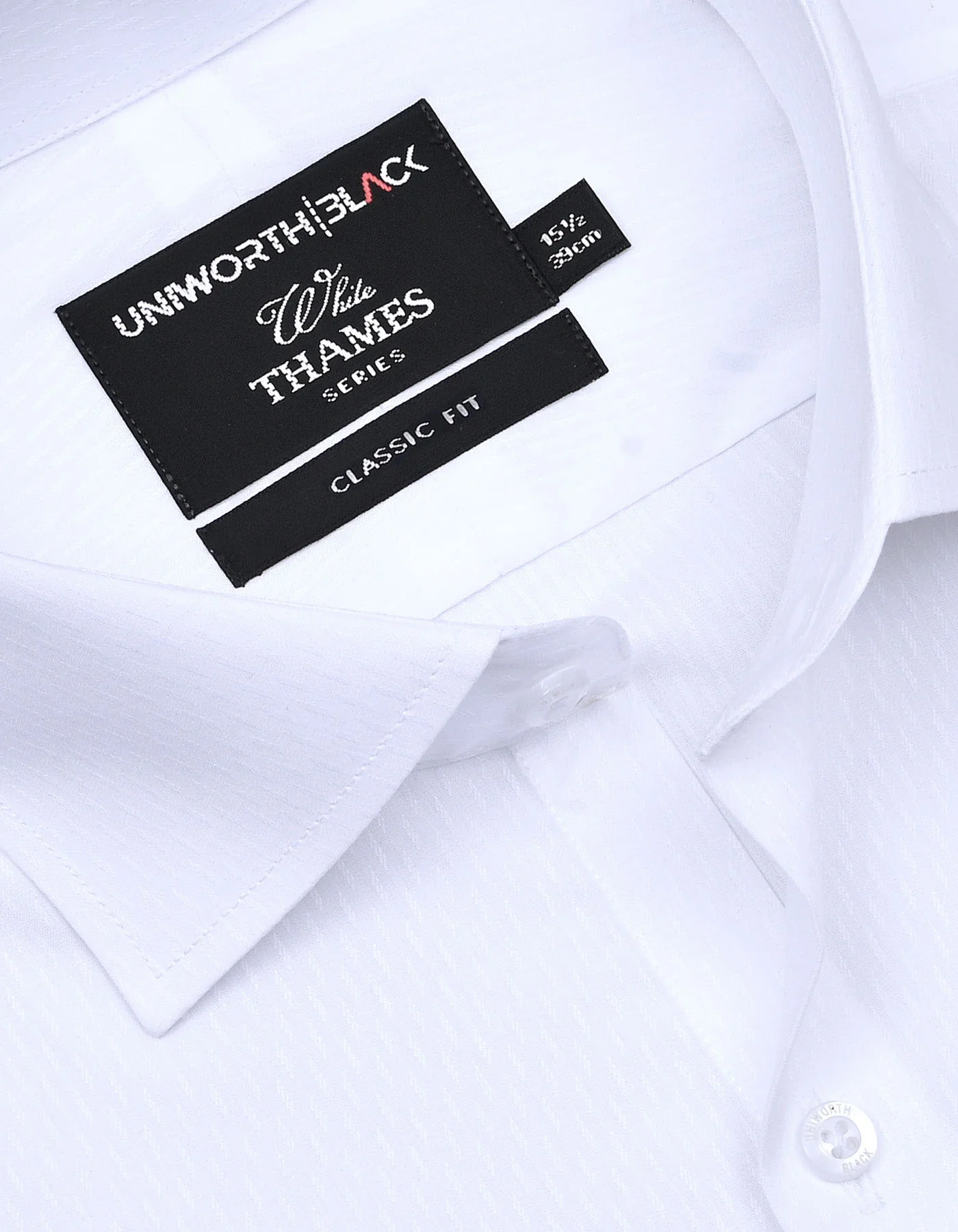 White Self Classic Fit Shirt - Image 2