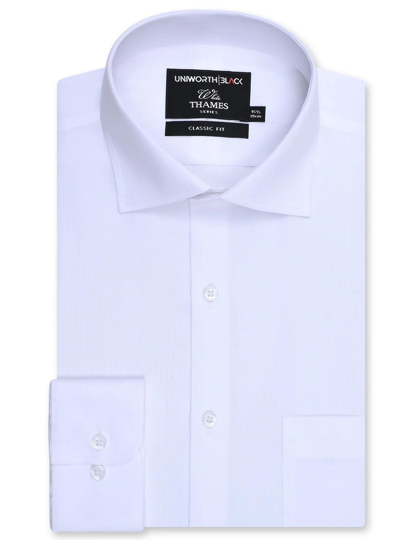 White Self Classic Fit Shirt