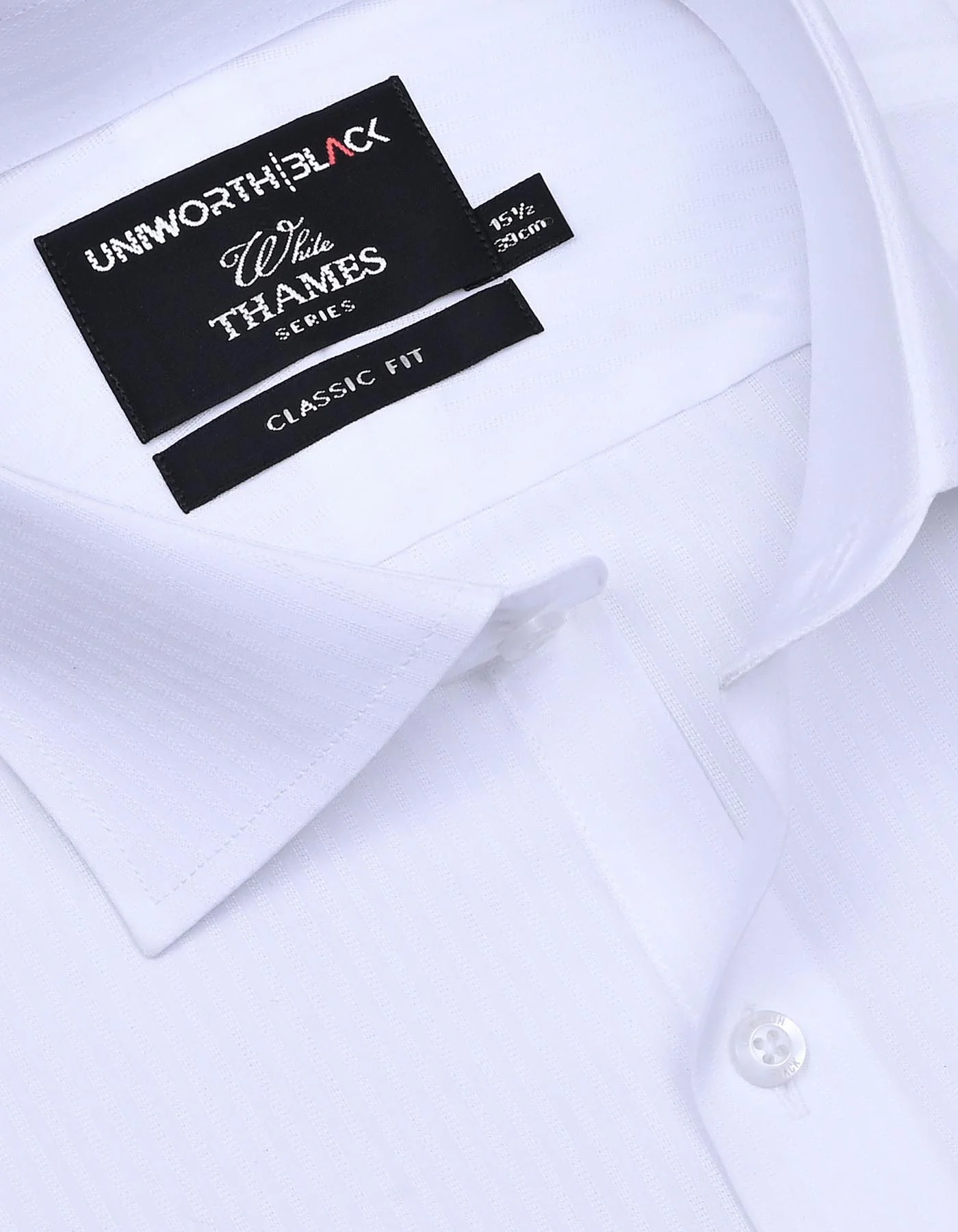 White Self Classic Fit Shirt - Image 2