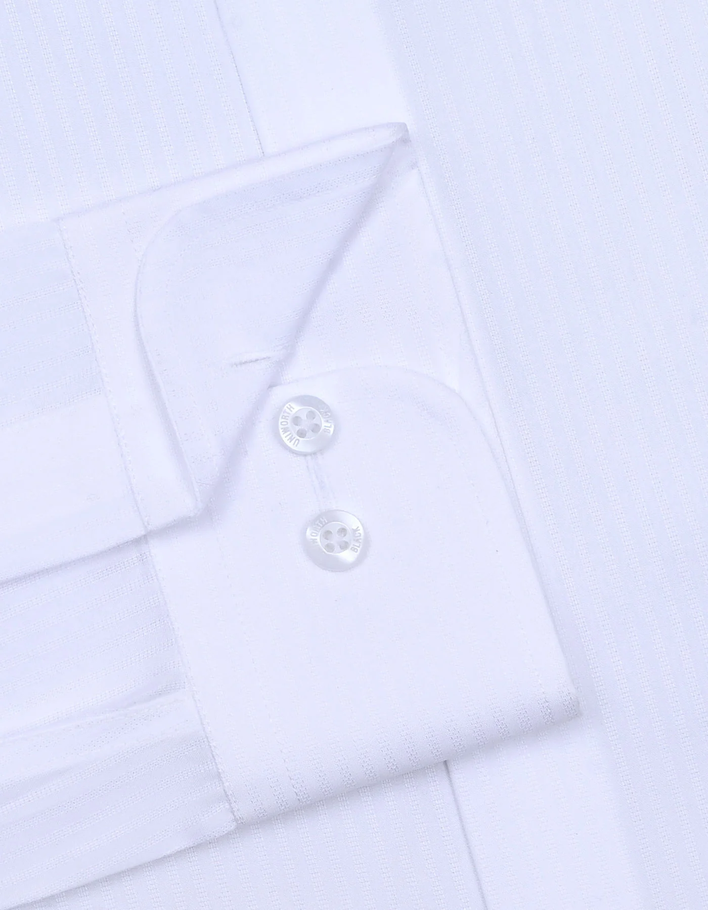 White Self Classic Fit Shirt - Image 3