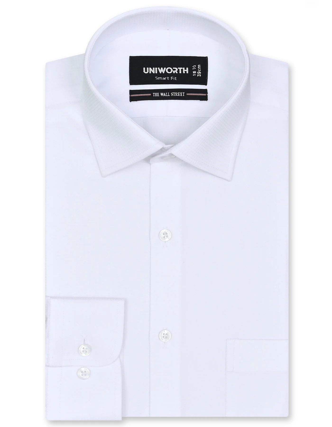 White Self Smart Fit Shirt