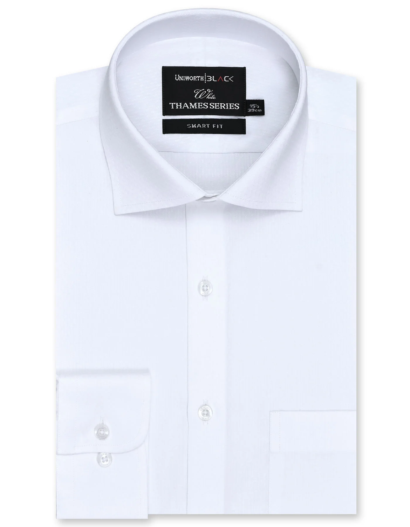 White Self Smart Fit Shirt