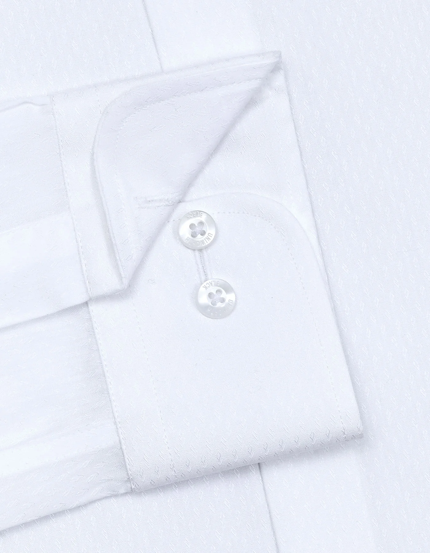 White Self Smart Fit Shirt - Image 3