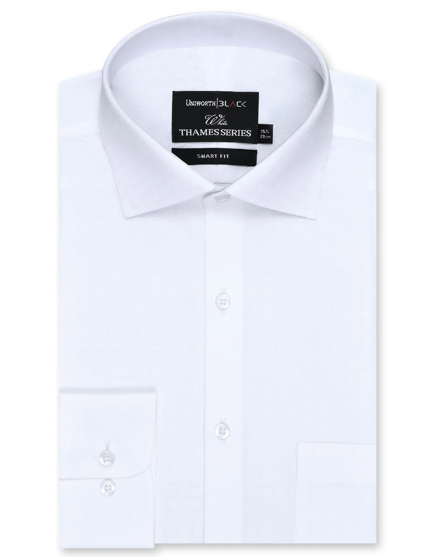 White Self Smart Fit Shirt