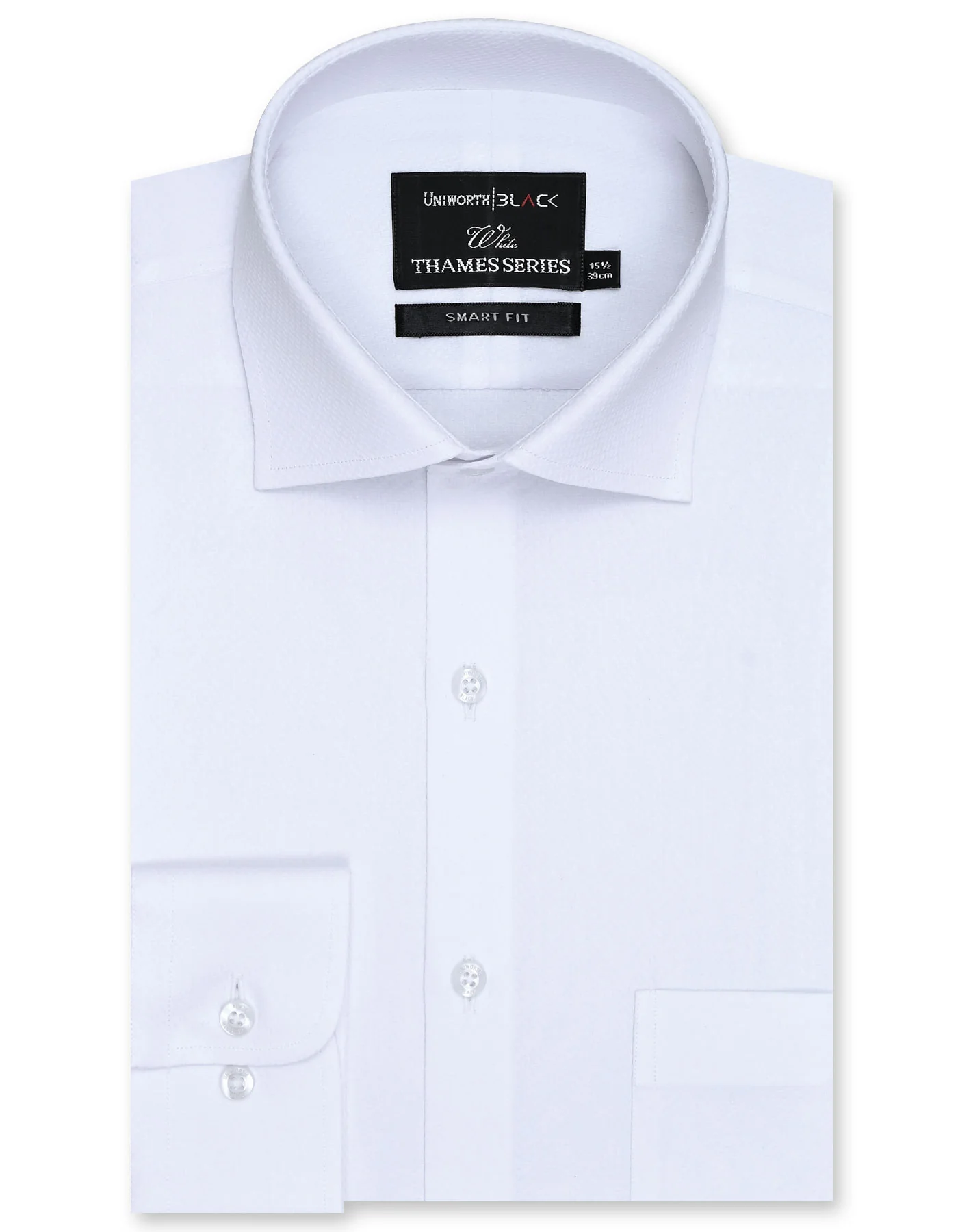 White Self Smart Fit Shirt