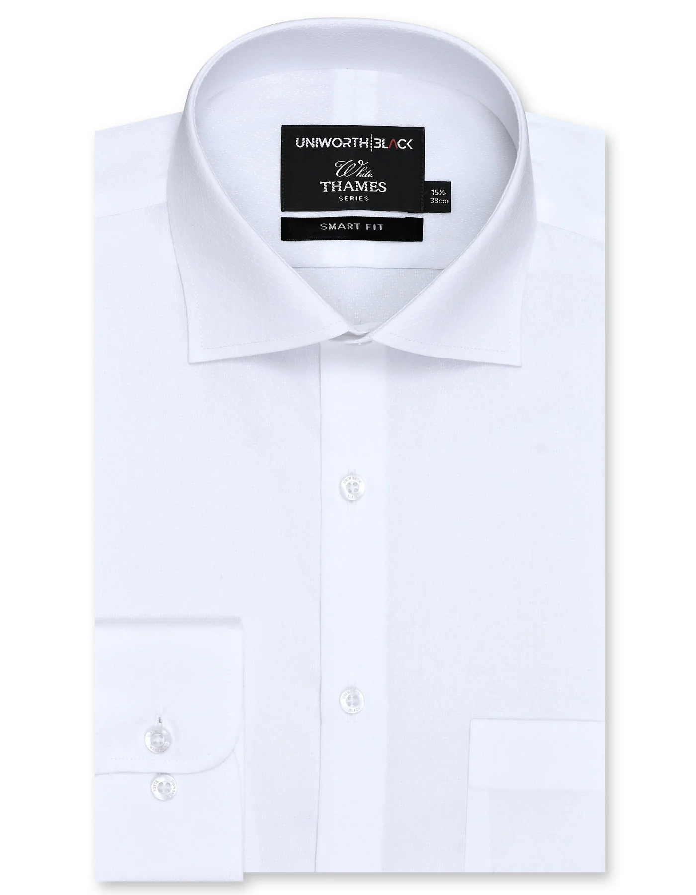 White Self Smart Fit Shirt