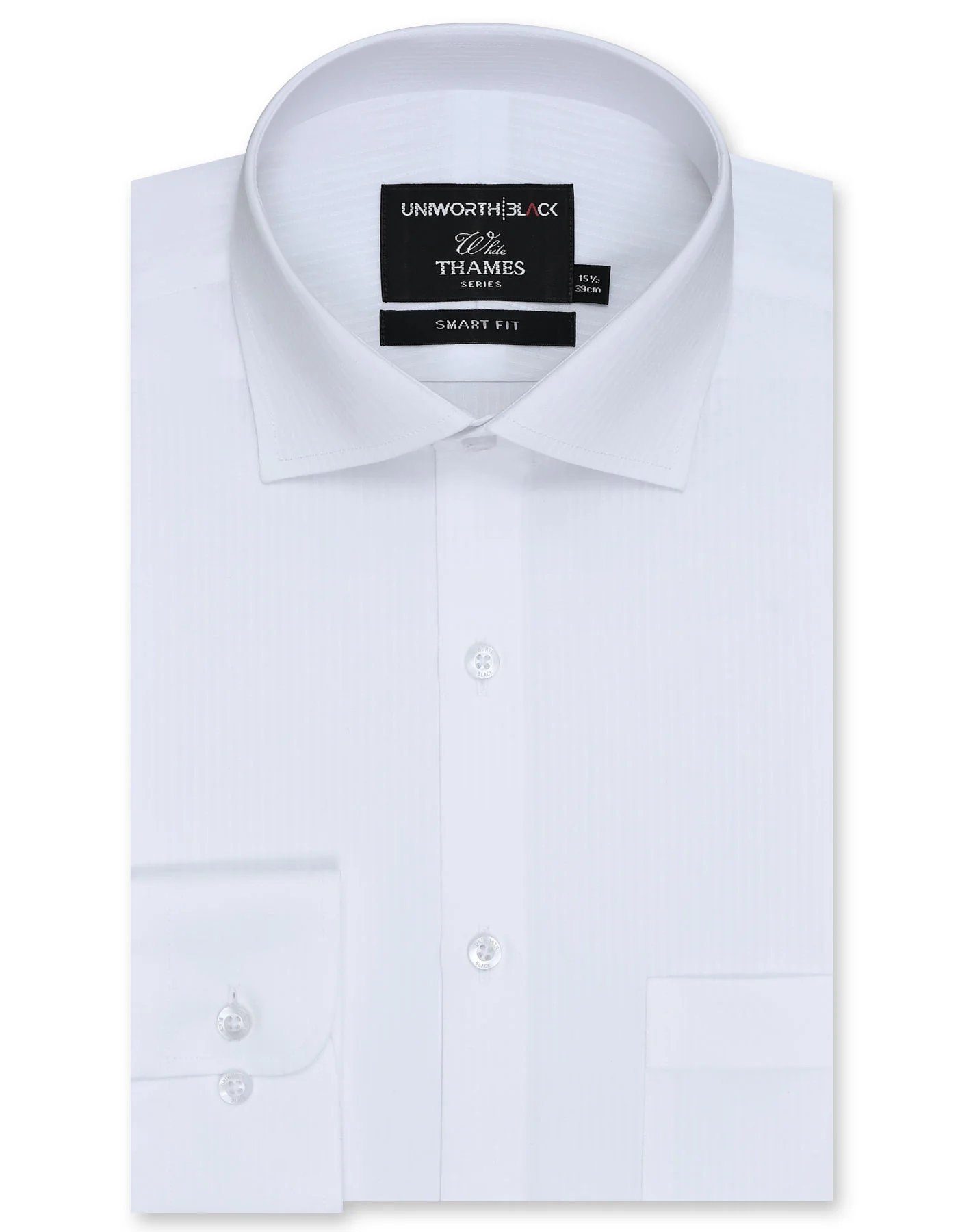 White Self Smart Fit Shirt