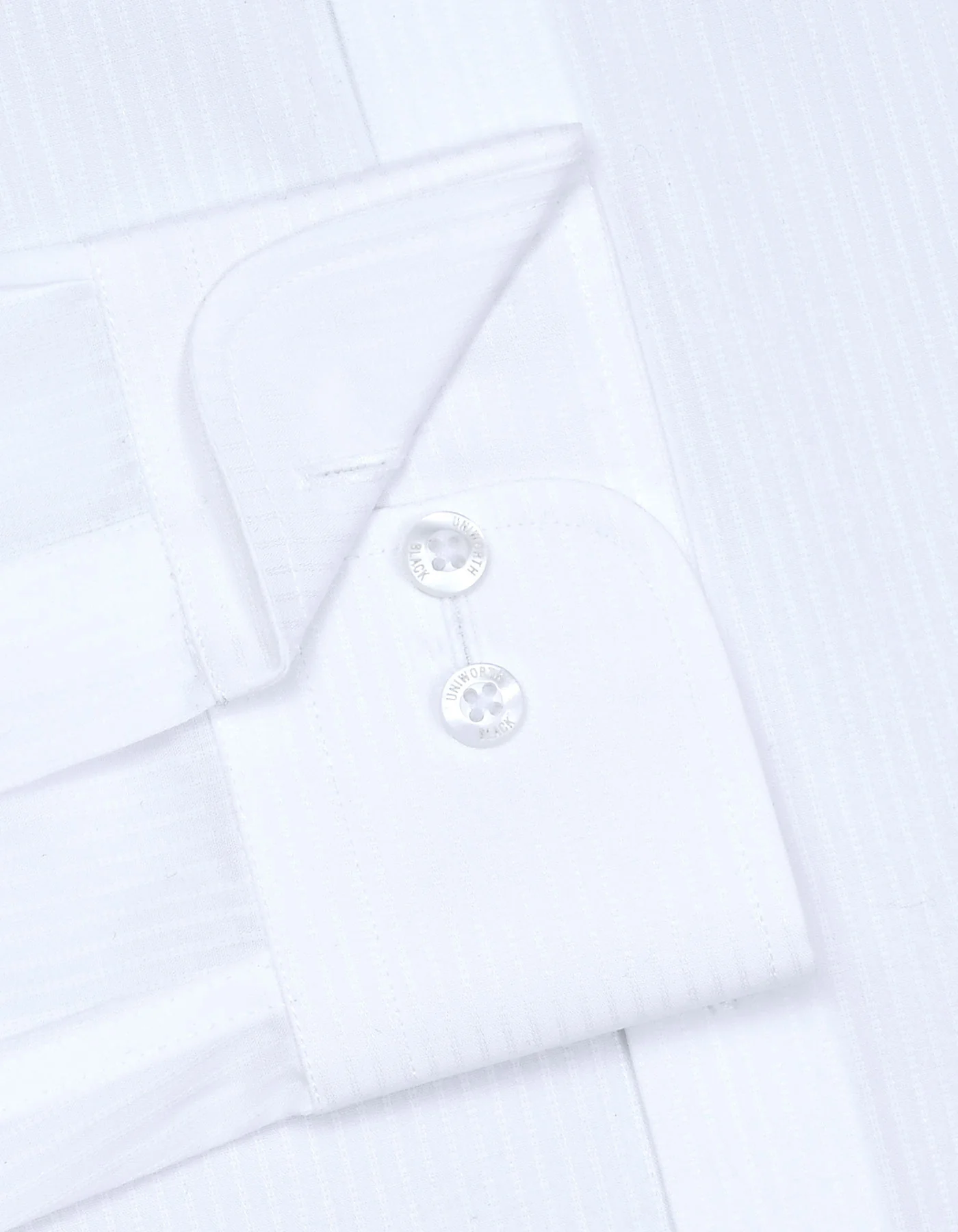 White Self Smart Fit Shirt - Image 3