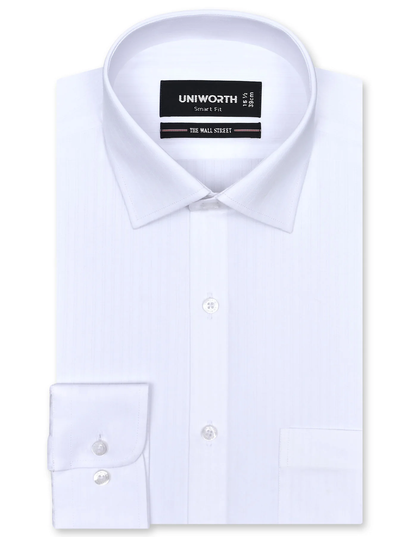 White Self Tailored Smart Fit Shirt