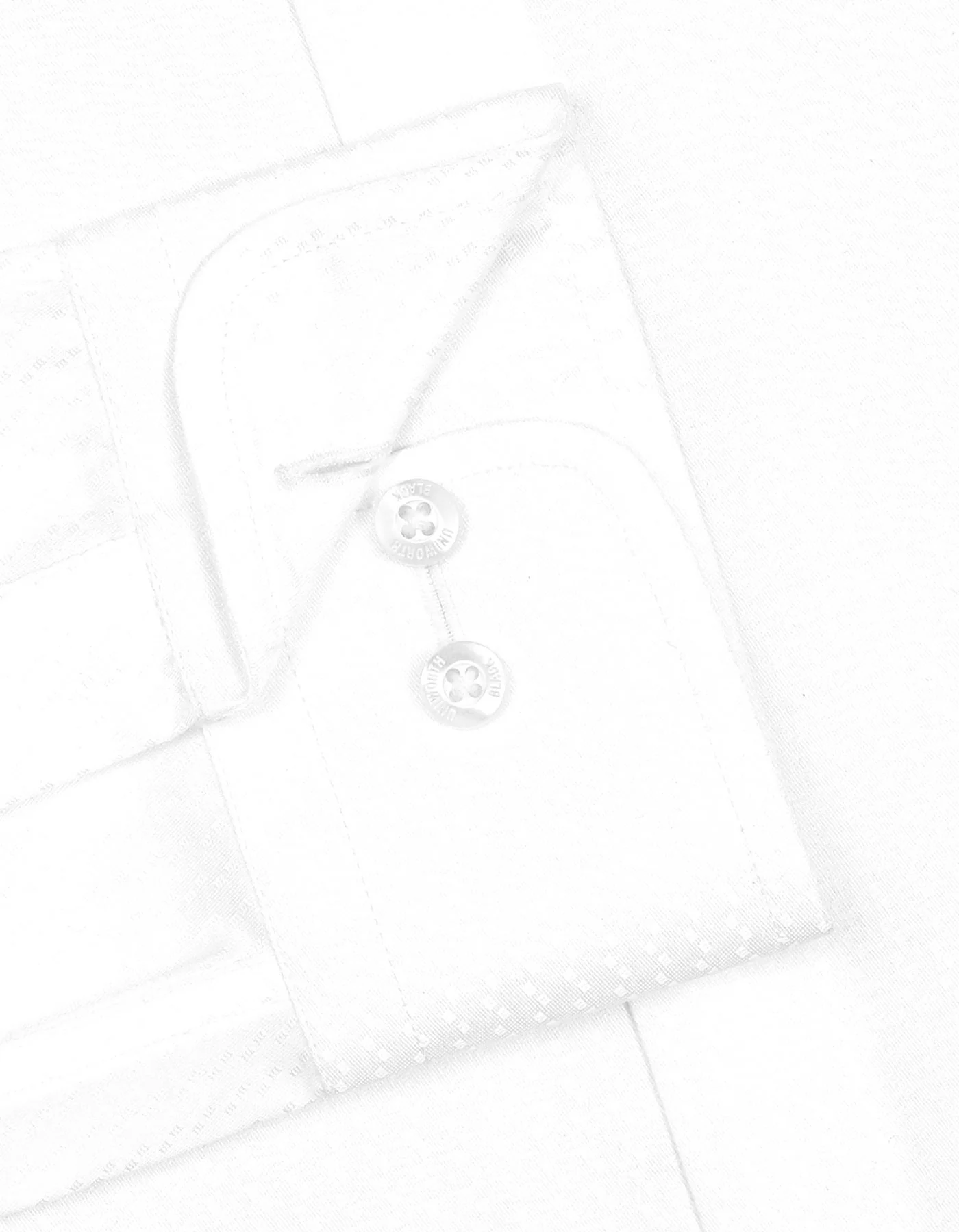 White Self Tailored Smart Fit Shirt - Image 3