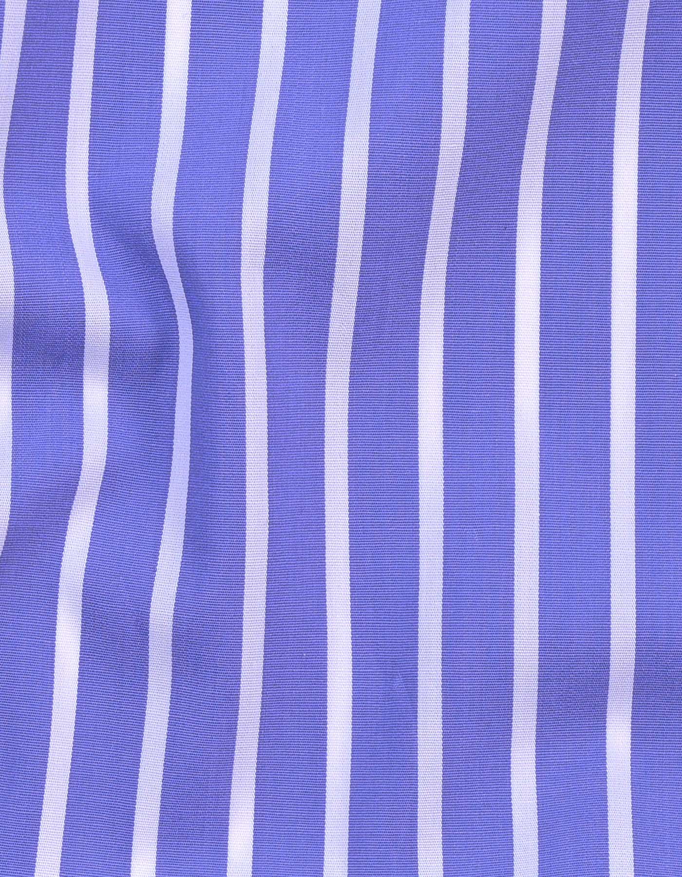 White/Sky Stripe Classic Fit Shirt - Image 4