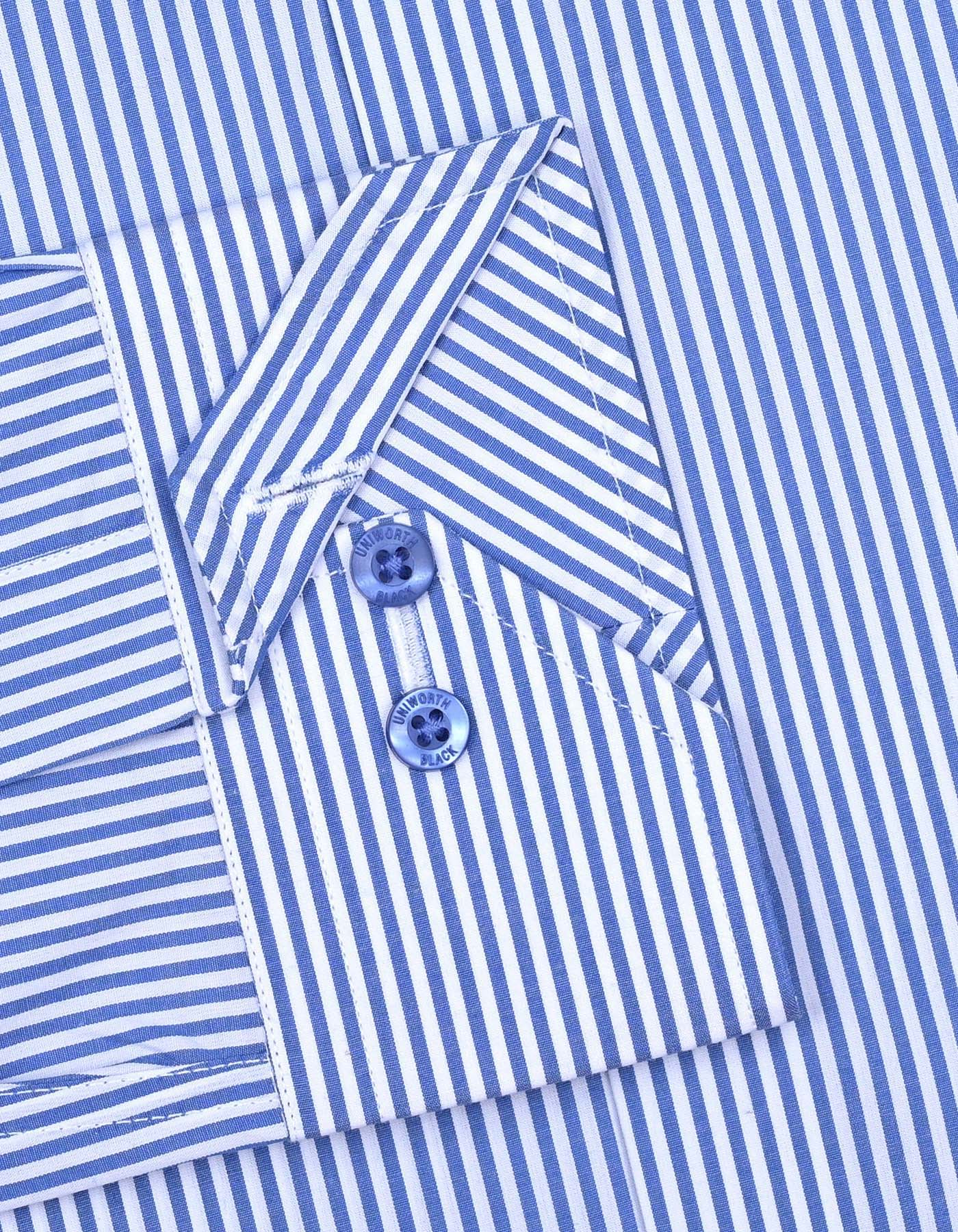 White/Sky Stripe Classic Fit Shirt - Image 3