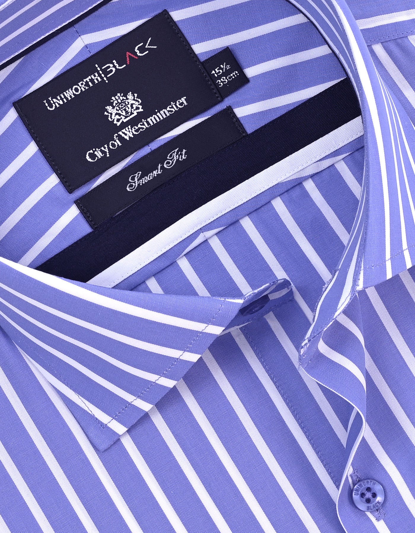 White/Sky Stripe Tailored Smart Fit Shirt - Image 2