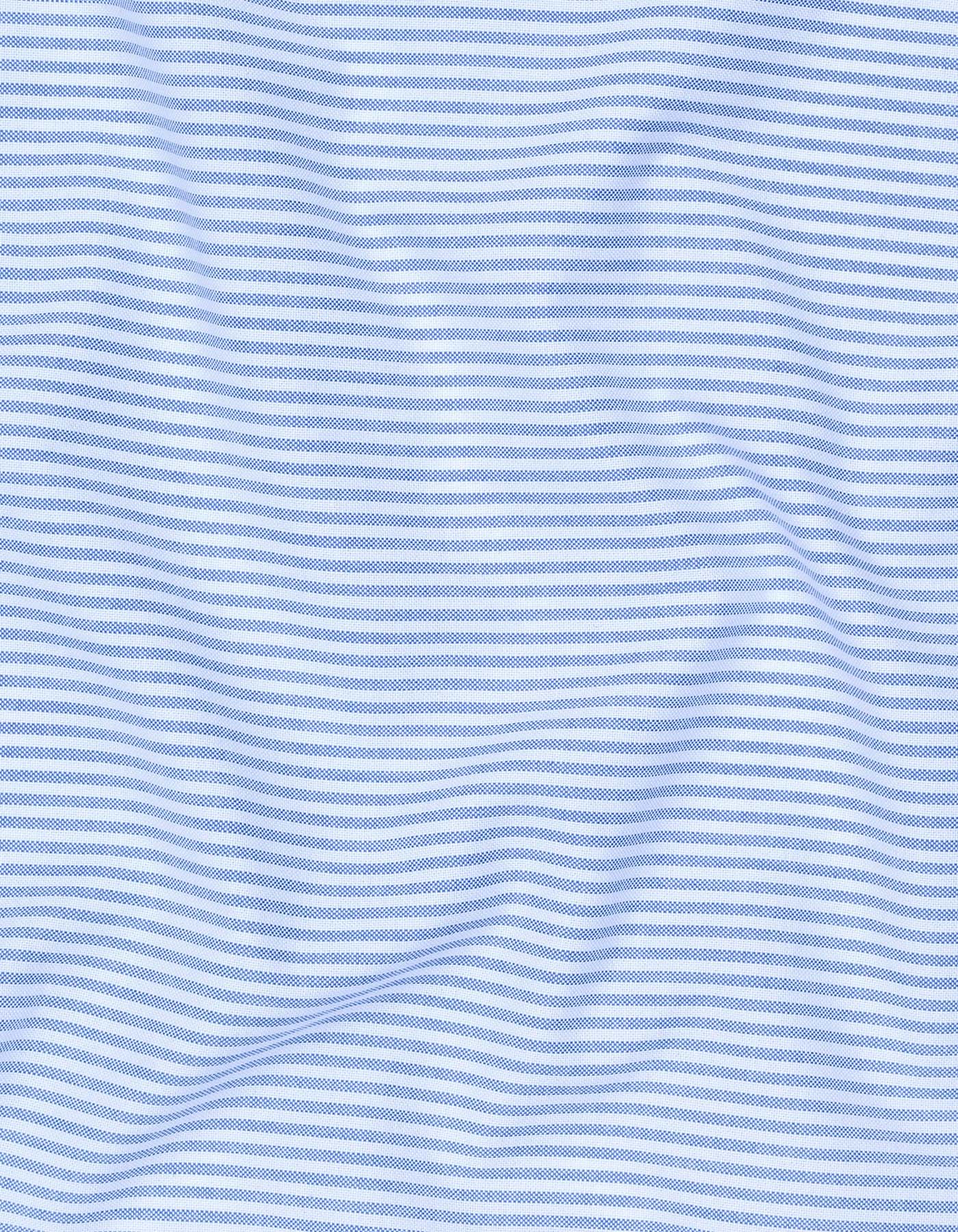 White Stripe Regular Fit Casual Shirt - Image 6