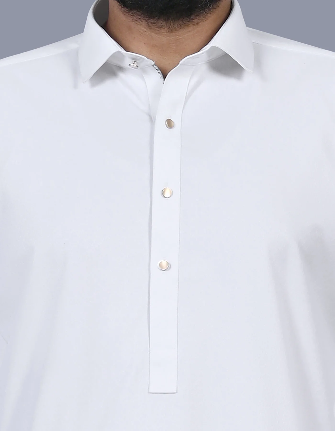 White Texture Kameez Shalwar - Image 2